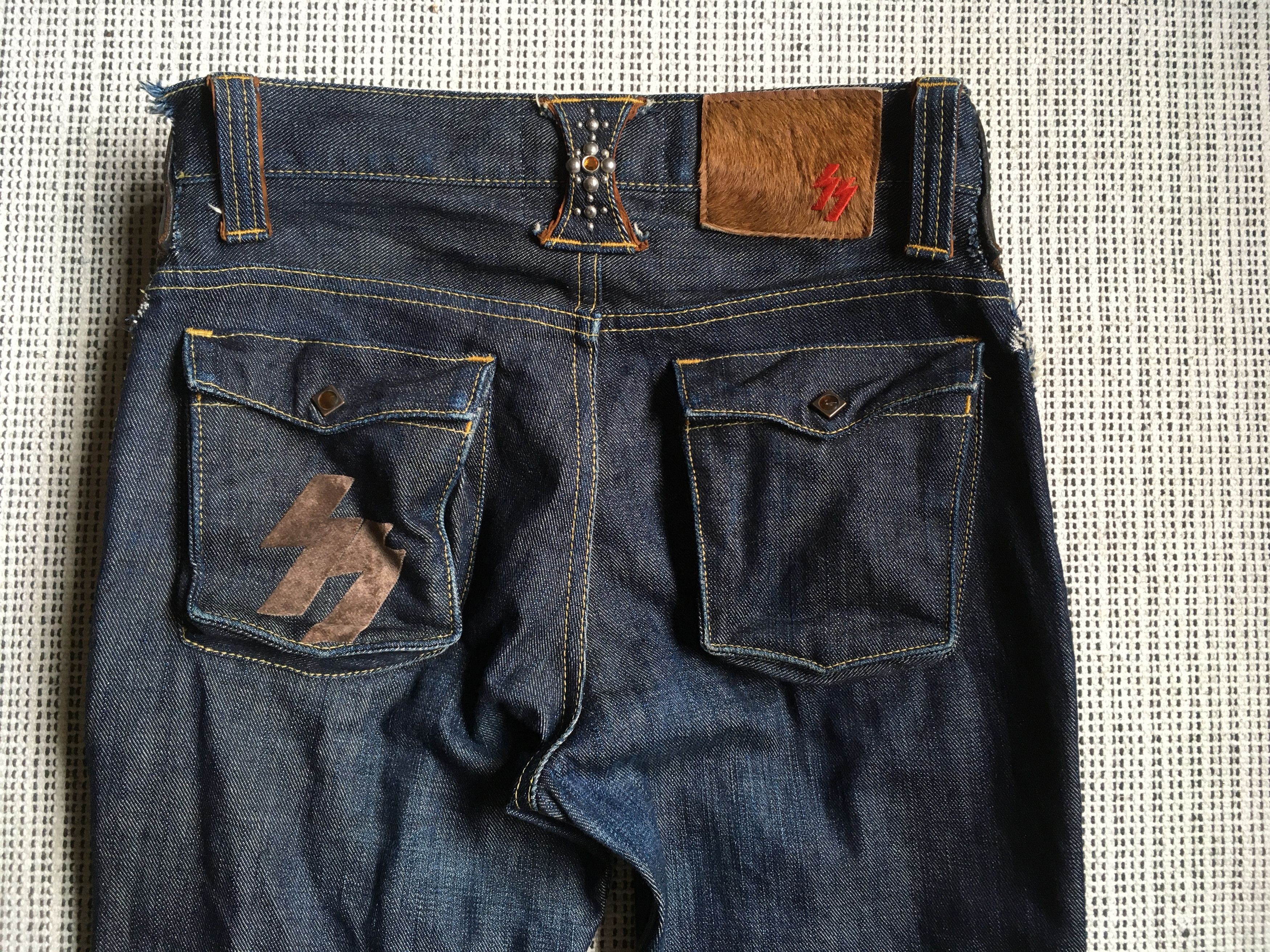 Japanese Brand Skull Flight Denim biker/motorcycle flare jeans Size US 30 / EU 46 - 10 Thumbnail