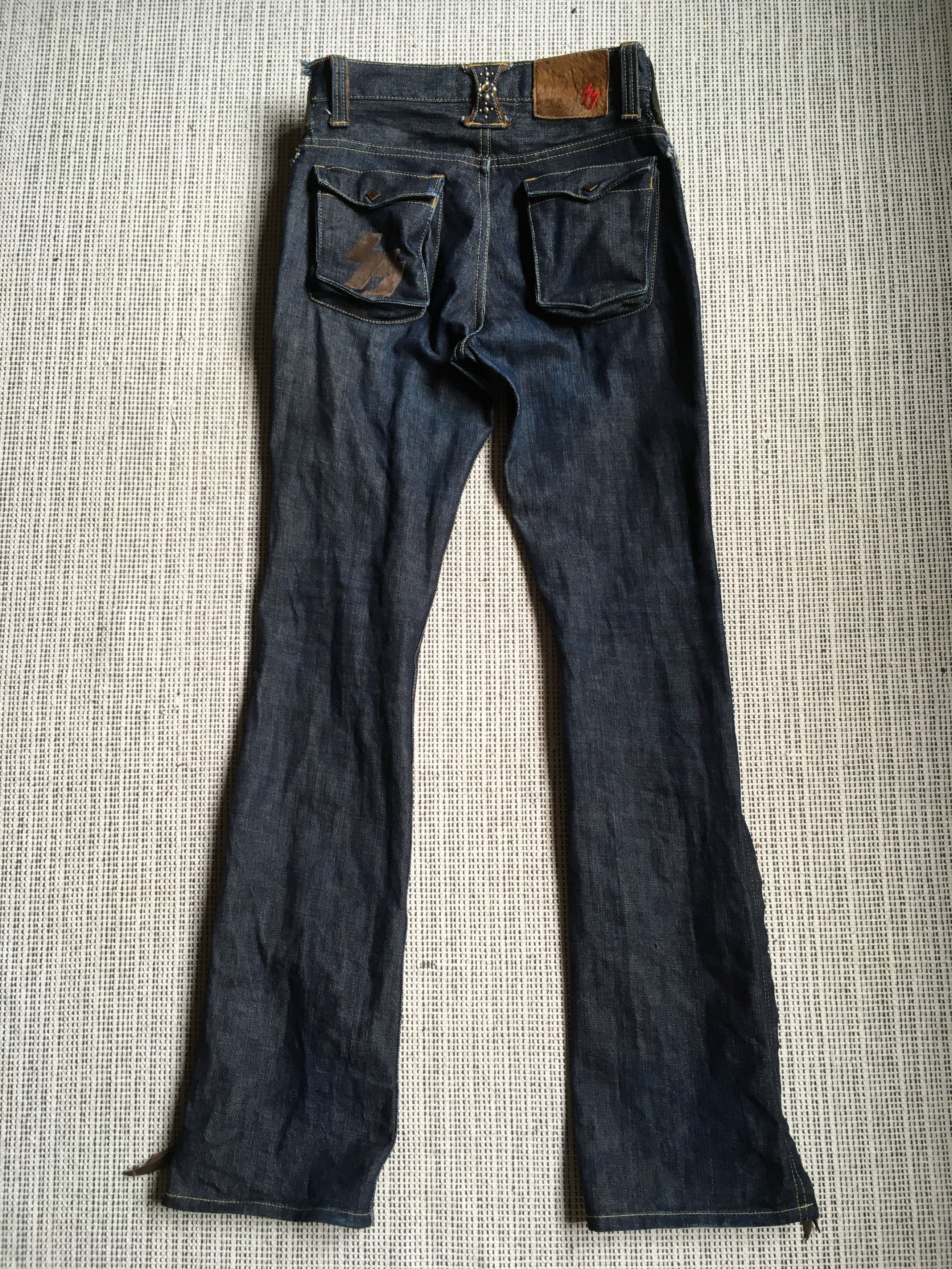 Japanese Brand Skull Flight Denim biker/motorcycle flare jeans Size US 30 / EU 46 - 2 Thumbnail