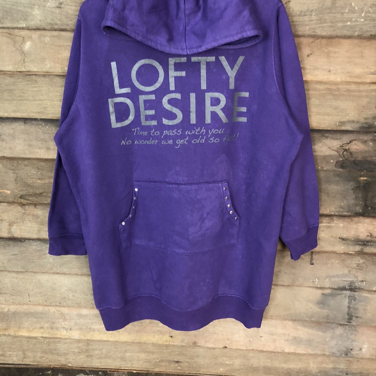 Japanese Brand Alpha Flat Puprle Hoodie long sweatshirt japan #4792 Size US XL / EU 56 / 4 - 3 Thumbnail