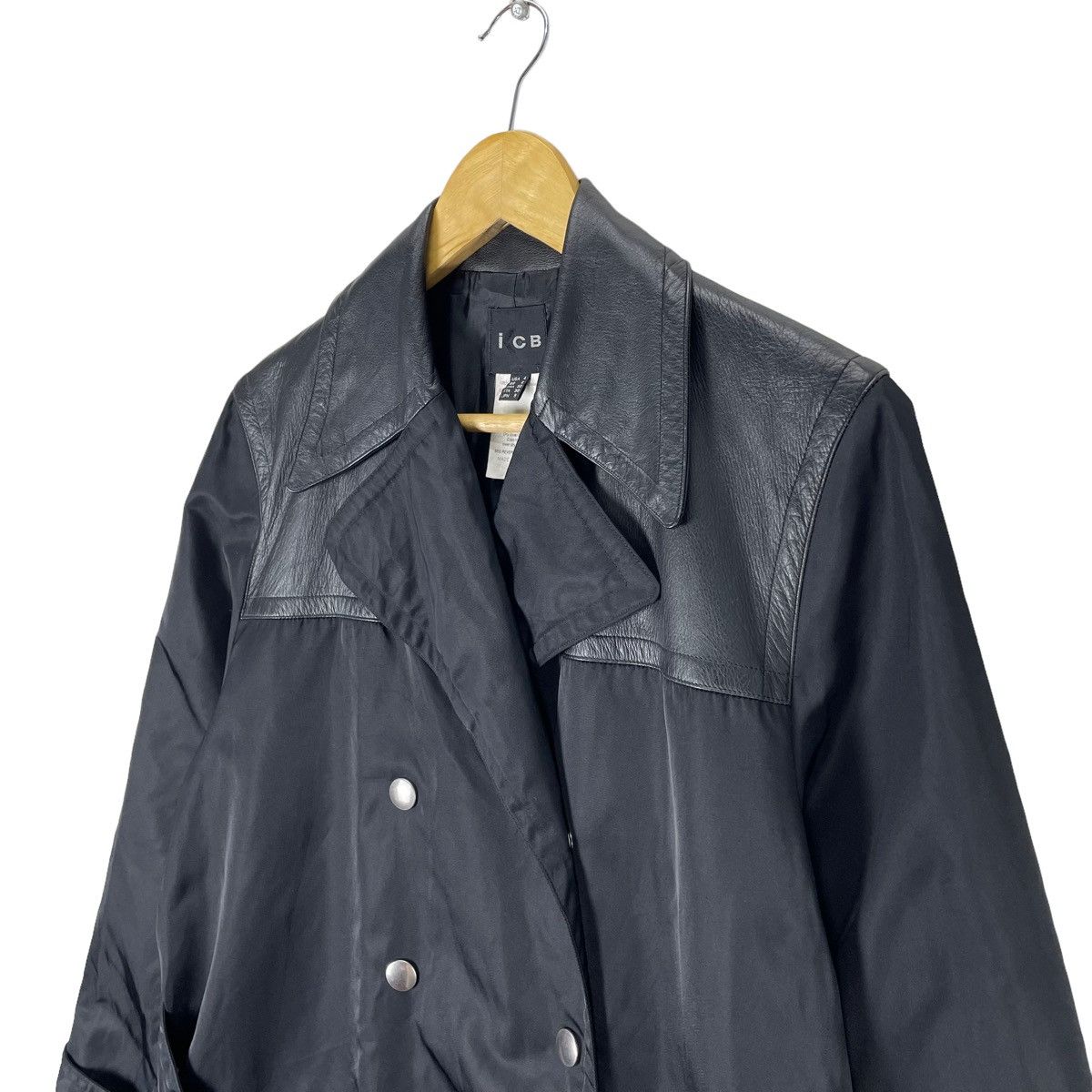 Japanese Brand × Leather ☀️ICB JAPAN LEATHER PART SNAP BUTTON JACKET Size US M / EU 48-50 / 2 - 4 Thumbnail