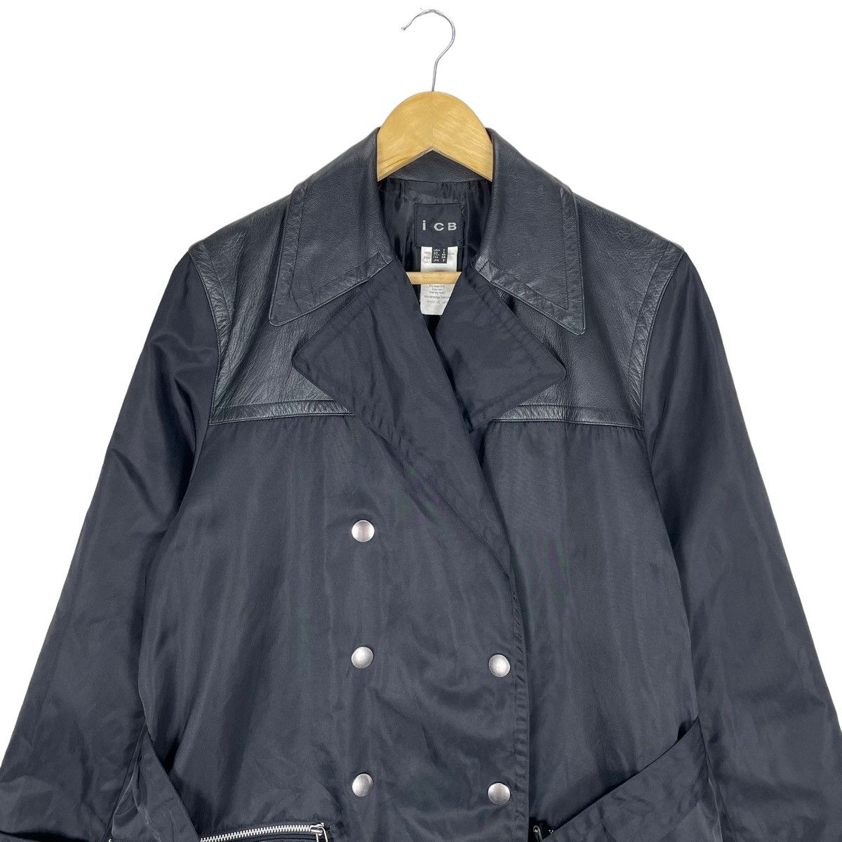 Japanese Brand × Leather ☀️ICB JAPAN LEATHER PART SNAP BUTTON JACKET Size US M / EU 48-50 / 2 - 2 Thumbnail