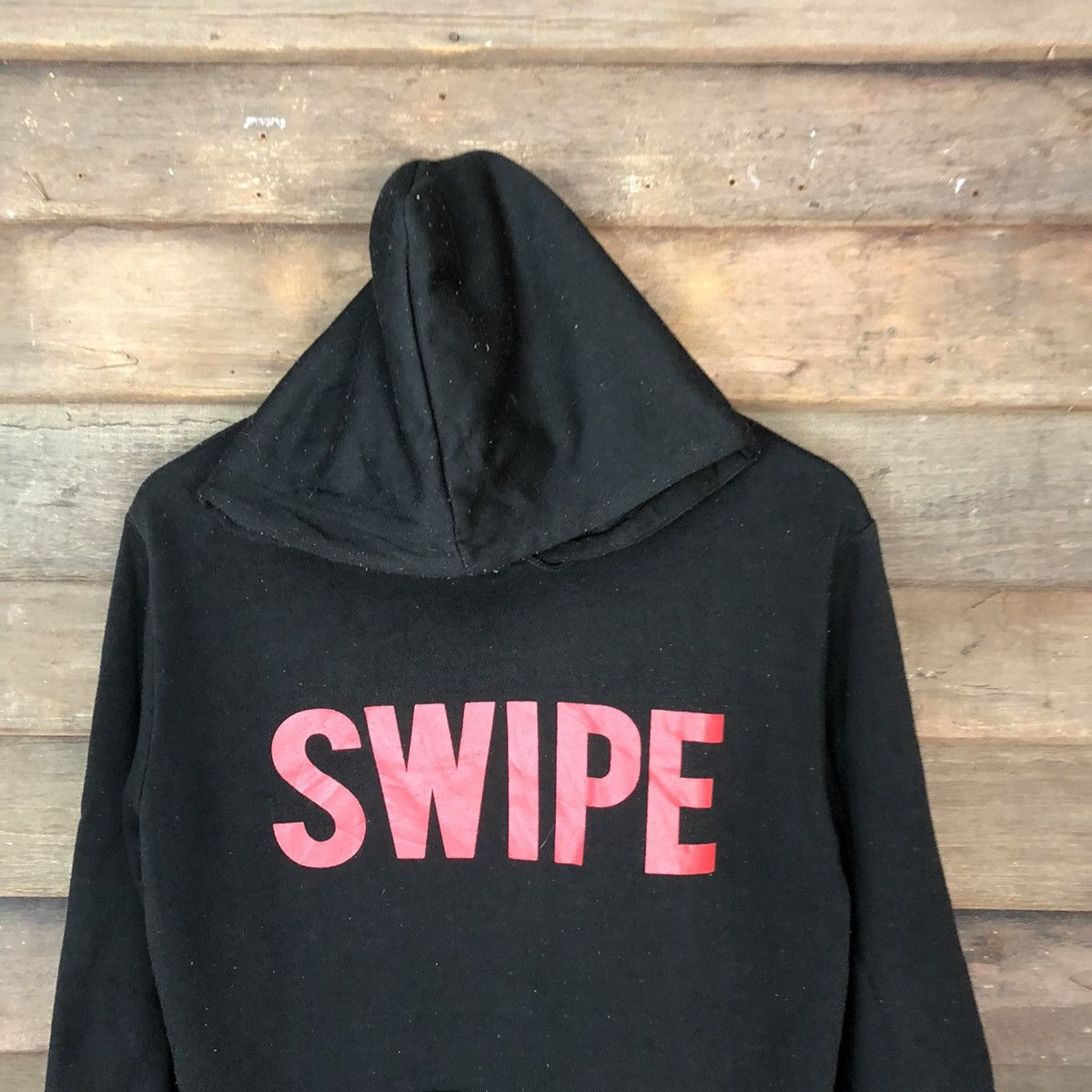 Japanese Brand Great World House Swipe Black Hoodie sweatshirt #4773 Size M / US 6-8 / IT 42-44 - 2 Thumbnail