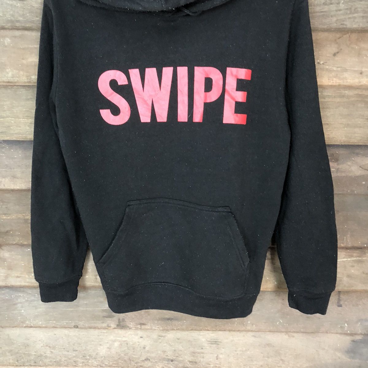 Japanese Brand Great World House Swipe Black Hoodie sweatshirt #4773 Size M / US 6-8 / IT 42-44 - 3 Thumbnail