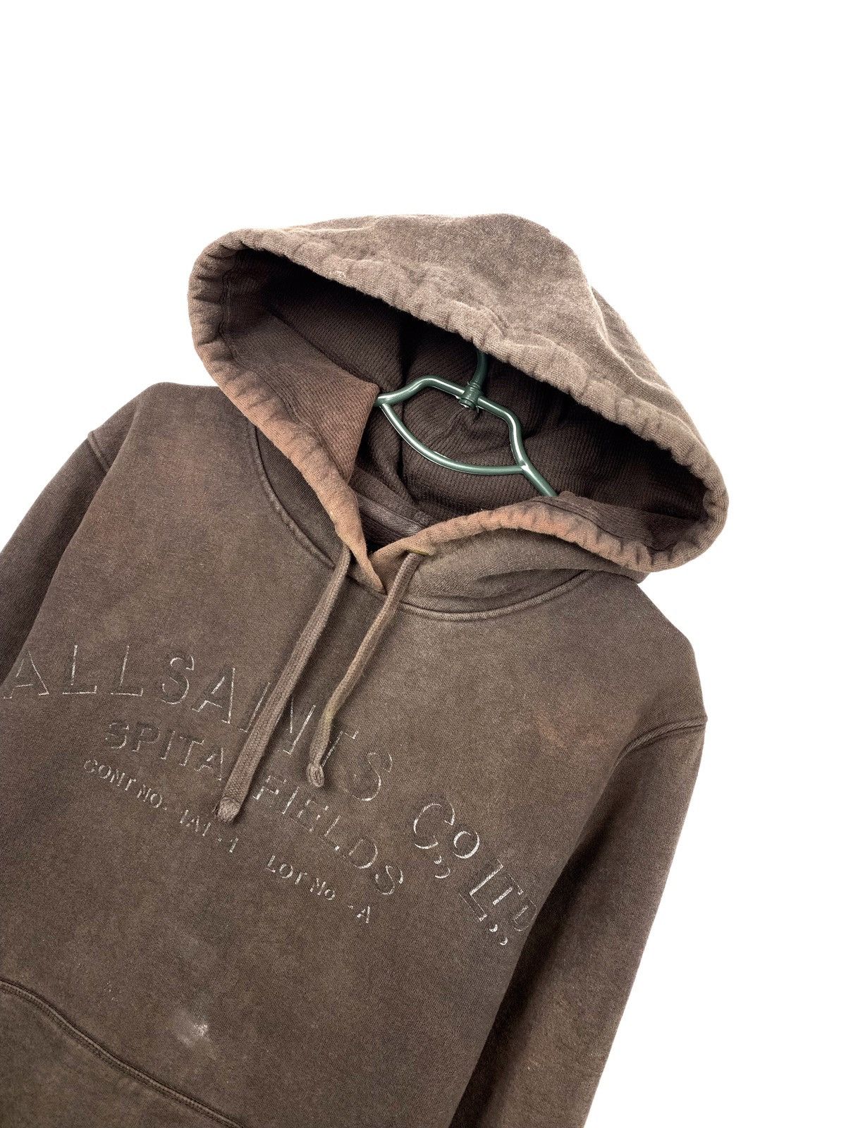 Allsaints Allsaints Distressed Brown Hoodie Size US L / EU 52-54 / 3 - 3 Thumbnail