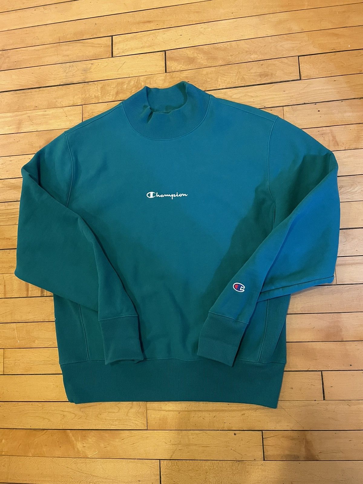 Champion Vintage Y2K Champion Reverse Weave Mock Turtleneck Pulover M Size US M / EU 48-50 / 2 - 1 Thumbnail