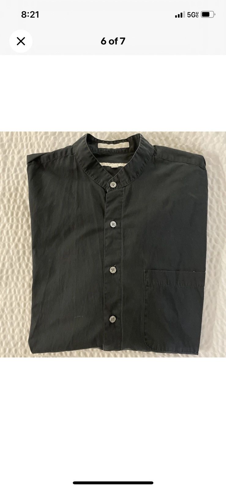 Vintage Collarless Sport Shirt
