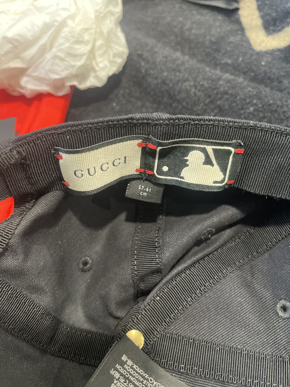 Gucci New York Yankees embroidered butterfly hat