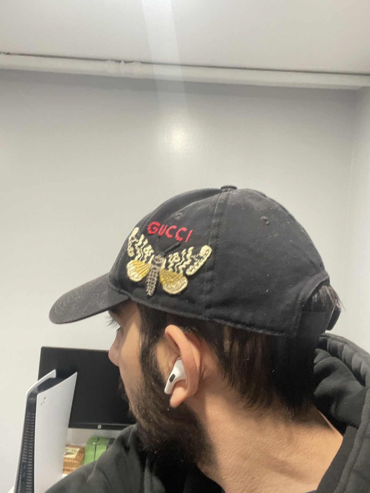 Gucci New York Yankees embroidered butterfly hat