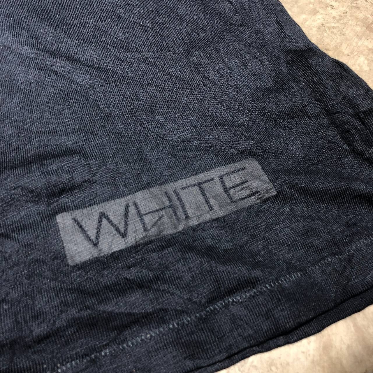 Off-White orange Box Logo velvet Diagonal Tee