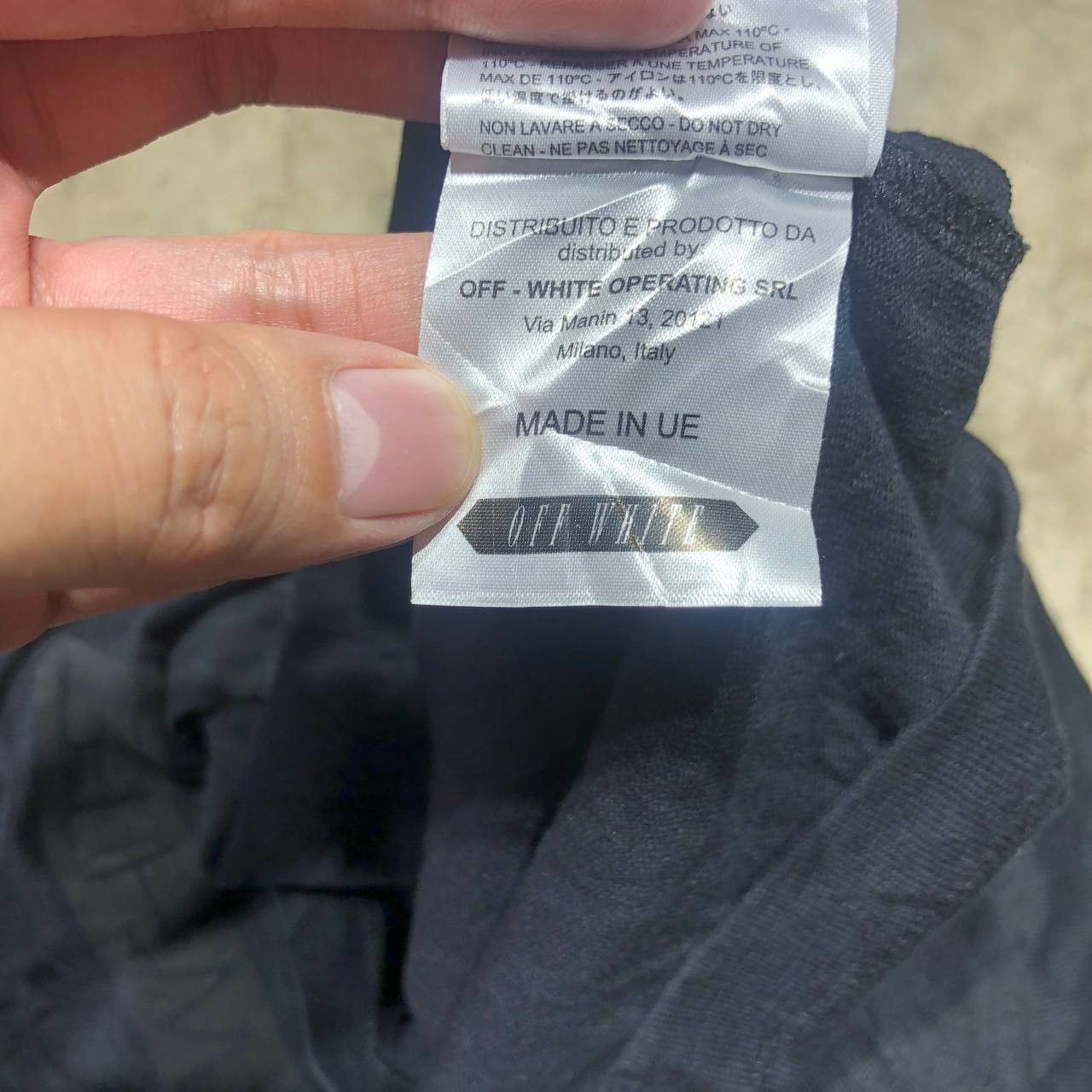Off-White orange Box Logo velvet Diagonal Tee