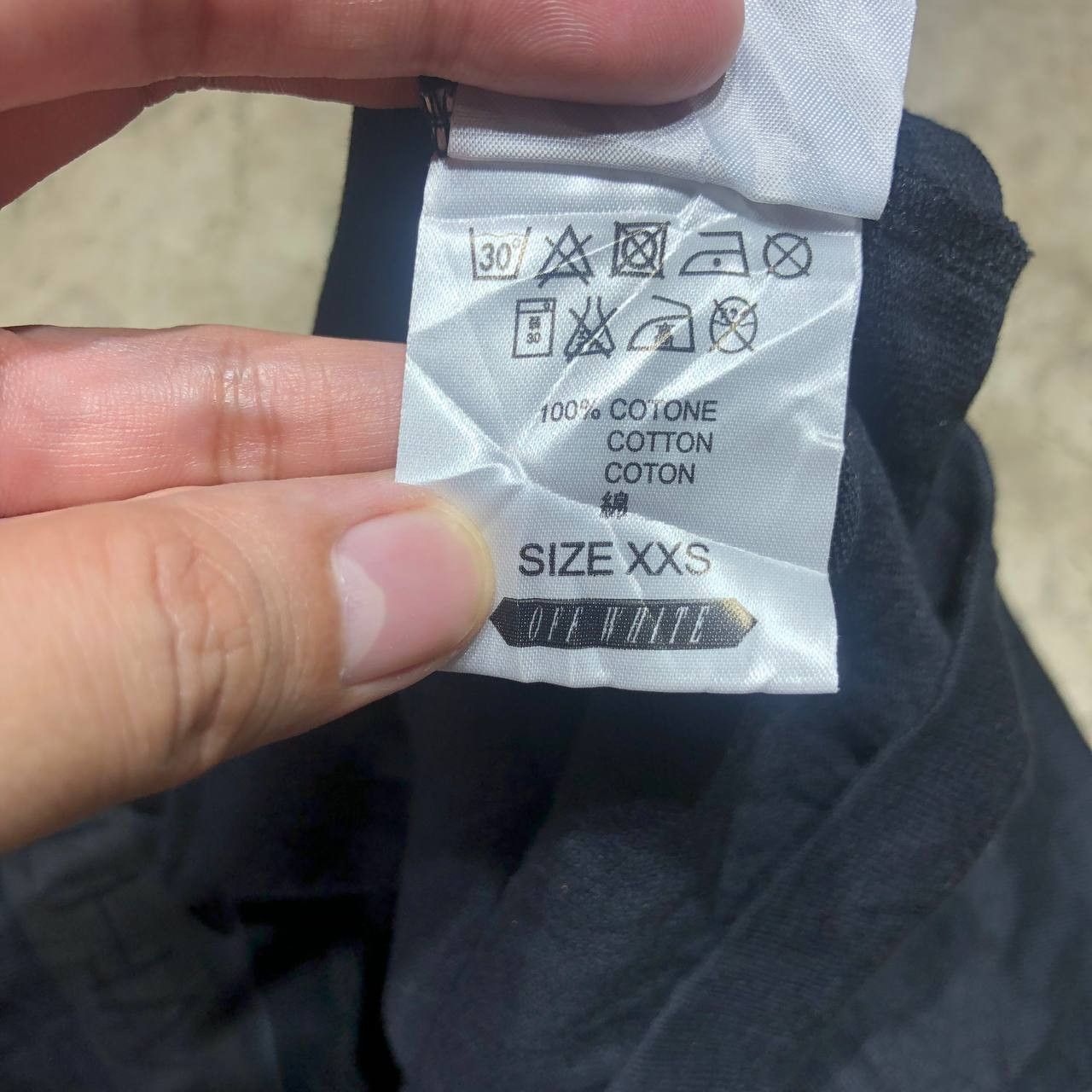 Off-White orange Box Logo velvet Diagonal Tee