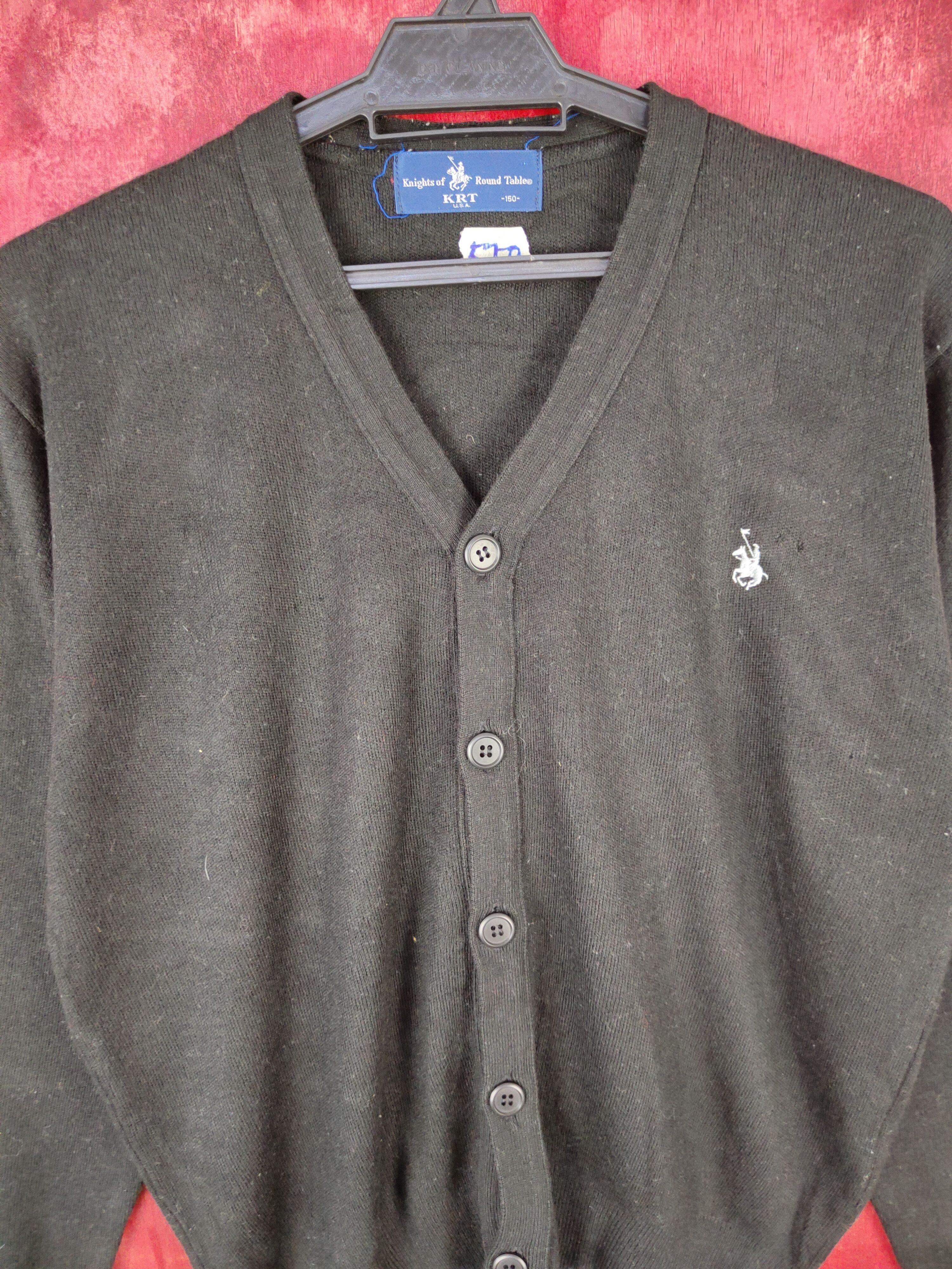 Japanese Brand × Vintage Knights of Round Table Black Cardigan #5772 Size M / US 6-8 / IT 42-44 - 2 Thumbnail