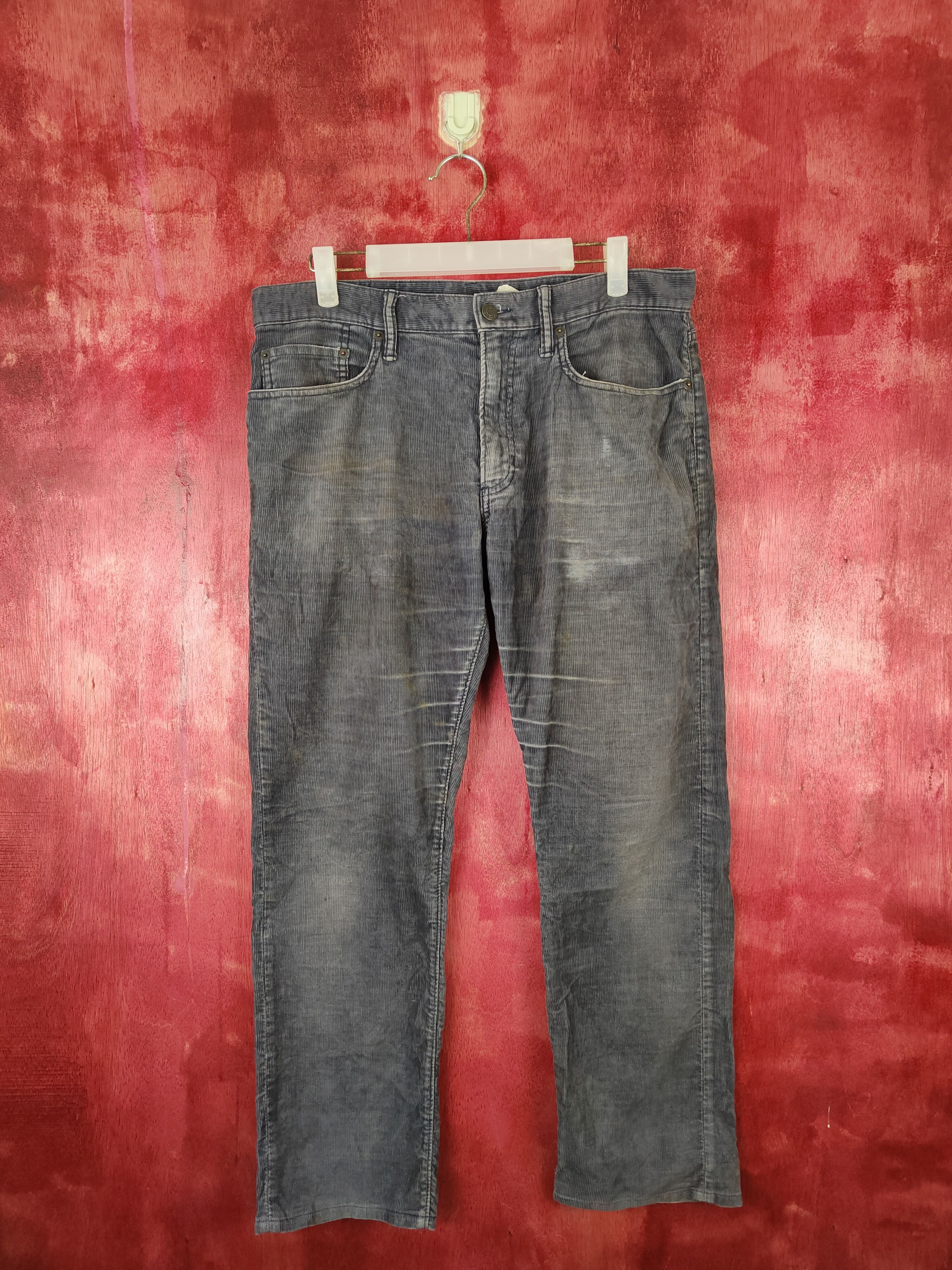 Gap GAP 1969 Gray Faded corduroy Denim #5975 Size US 33 - 1 Thumbnail