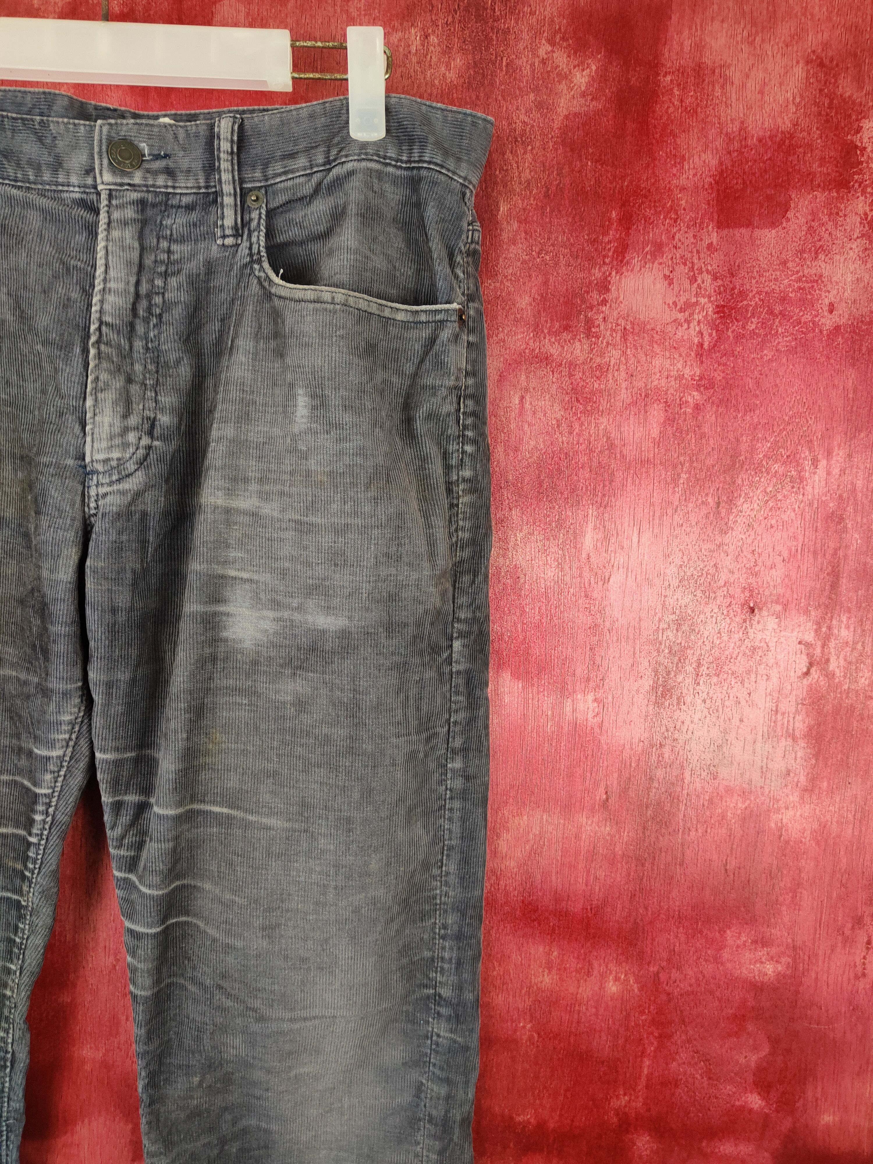 Gap GAP 1969 Gray Faded corduroy Denim #5975 Size US 33 - 5 Thumbnail