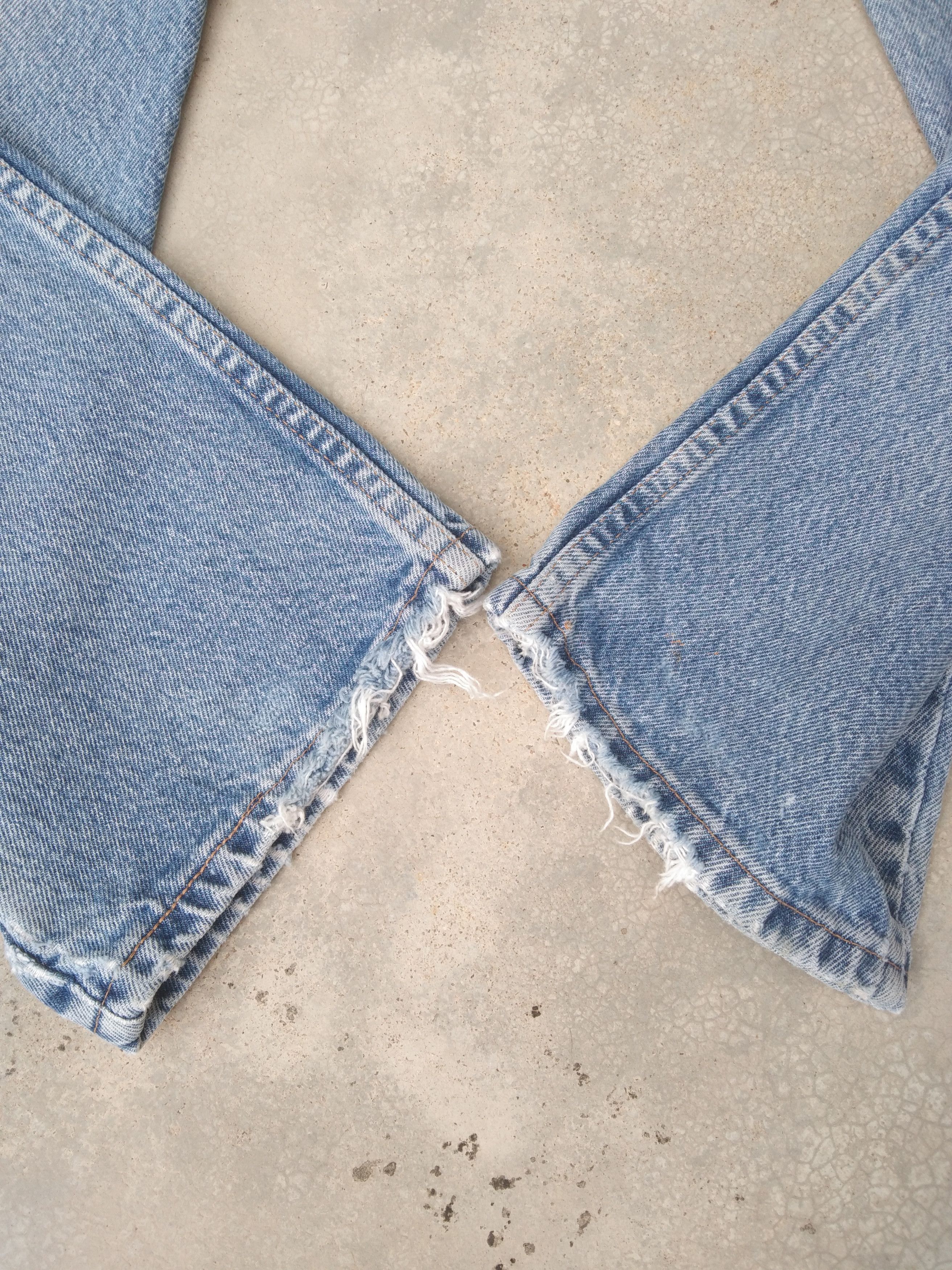 Japanese Brand 90s Vintage Wrangler Made In USA Distressed Jeans 36x30 Size US 36 / EU 52 - 4 Thumbnail