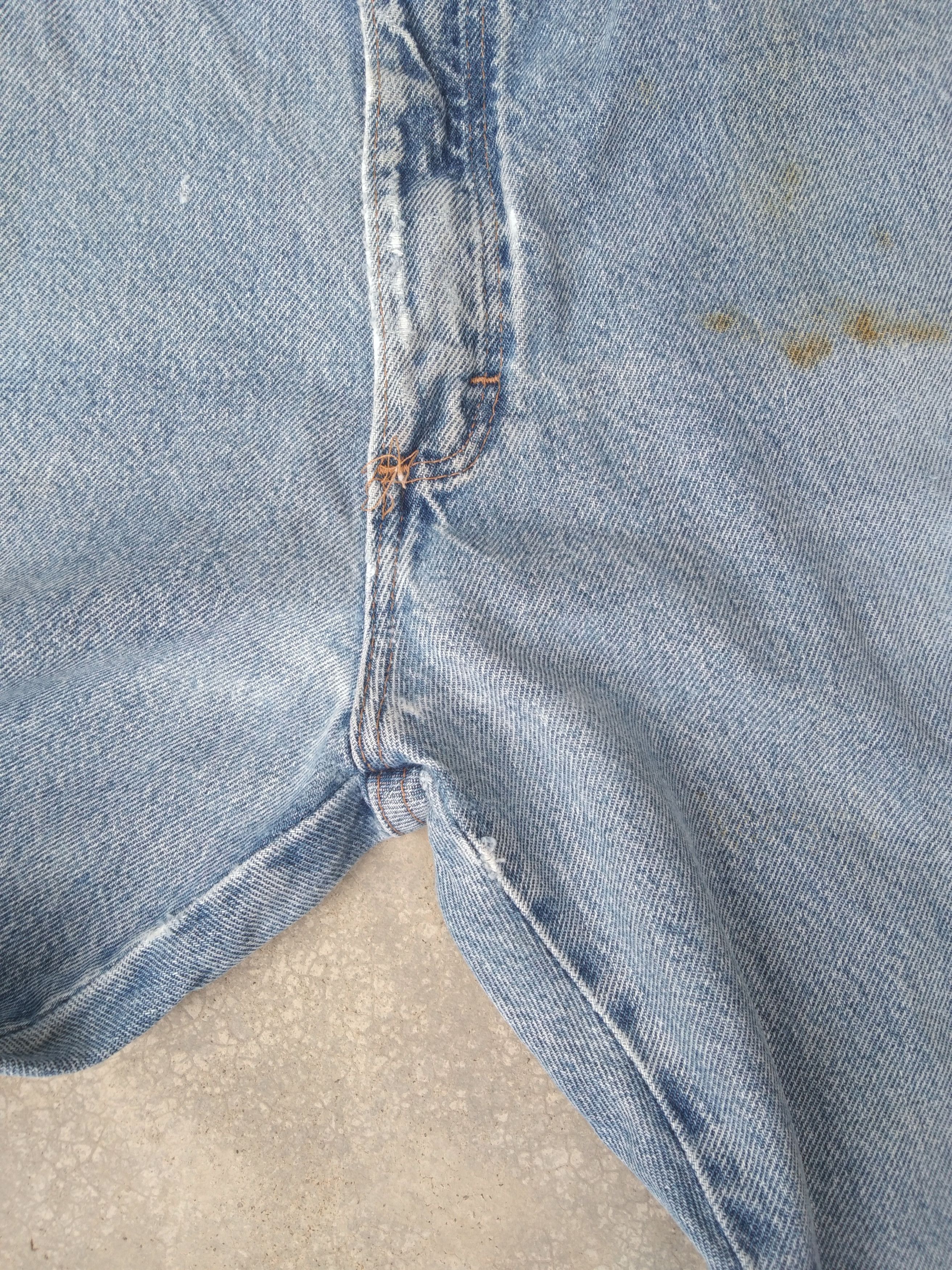 Japanese Brand 90s Vintage Wrangler Made In USA Distressed Jeans 36x30 Size US 36 / EU 52 - 7 Thumbnail