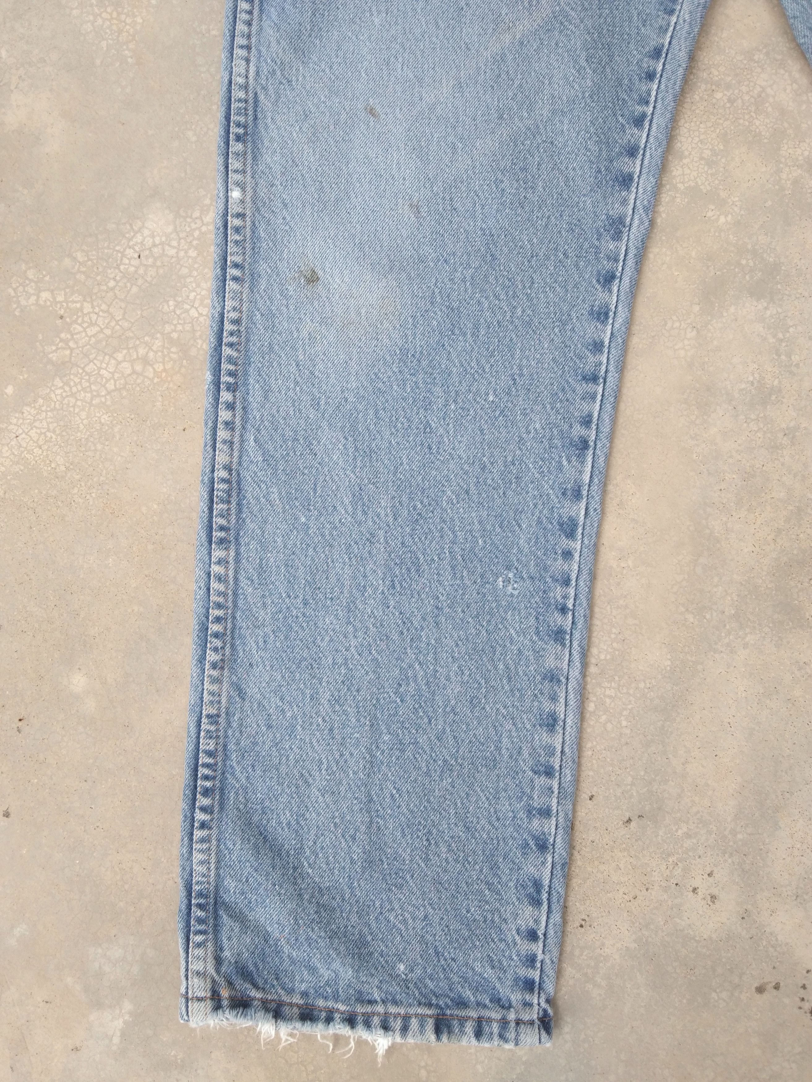 Japanese Brand 90s Vintage Wrangler Made In USA Distressed Jeans 36x30 Size US 36 / EU 52 - 5 Thumbnail