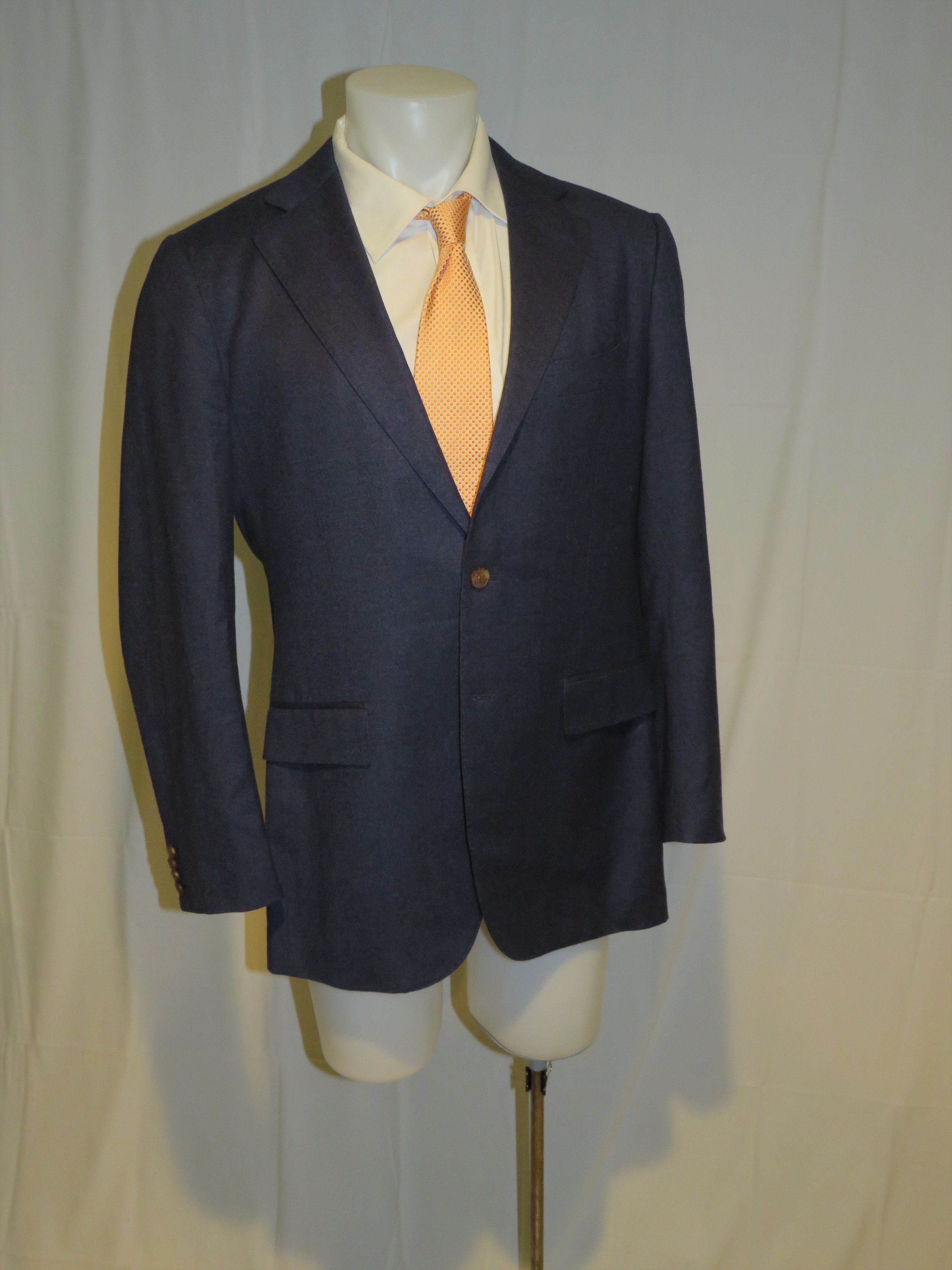 Suitsupply La Spalla Vitale Cashmere Blend Blue Plaid Sport Coat 44L Size 44L - 6 Thumbnail