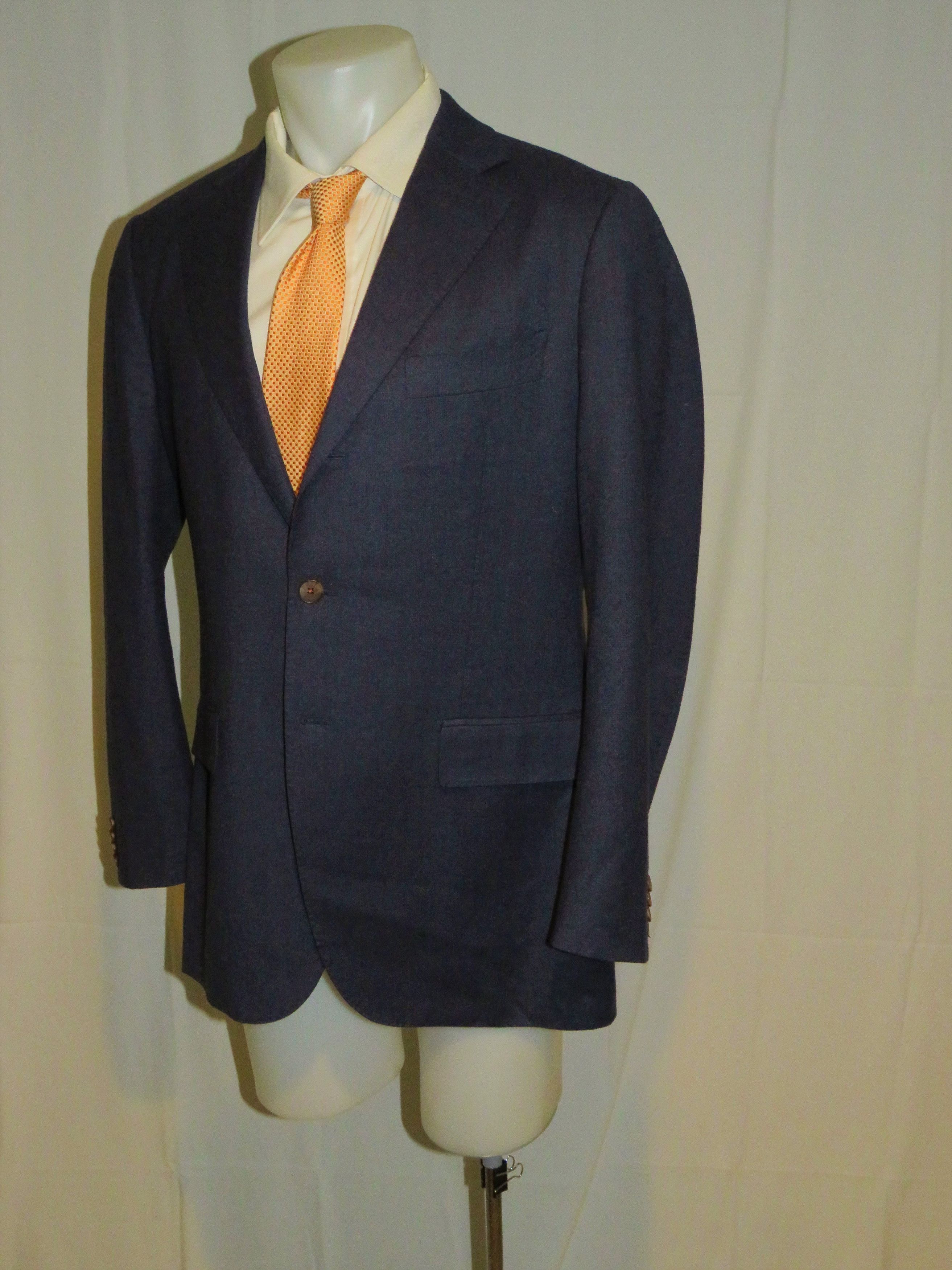Suitsupply La Spalla Vitale Cashmere Blend Blue Plaid Sport Coat 44L Size 44L - 5 Thumbnail