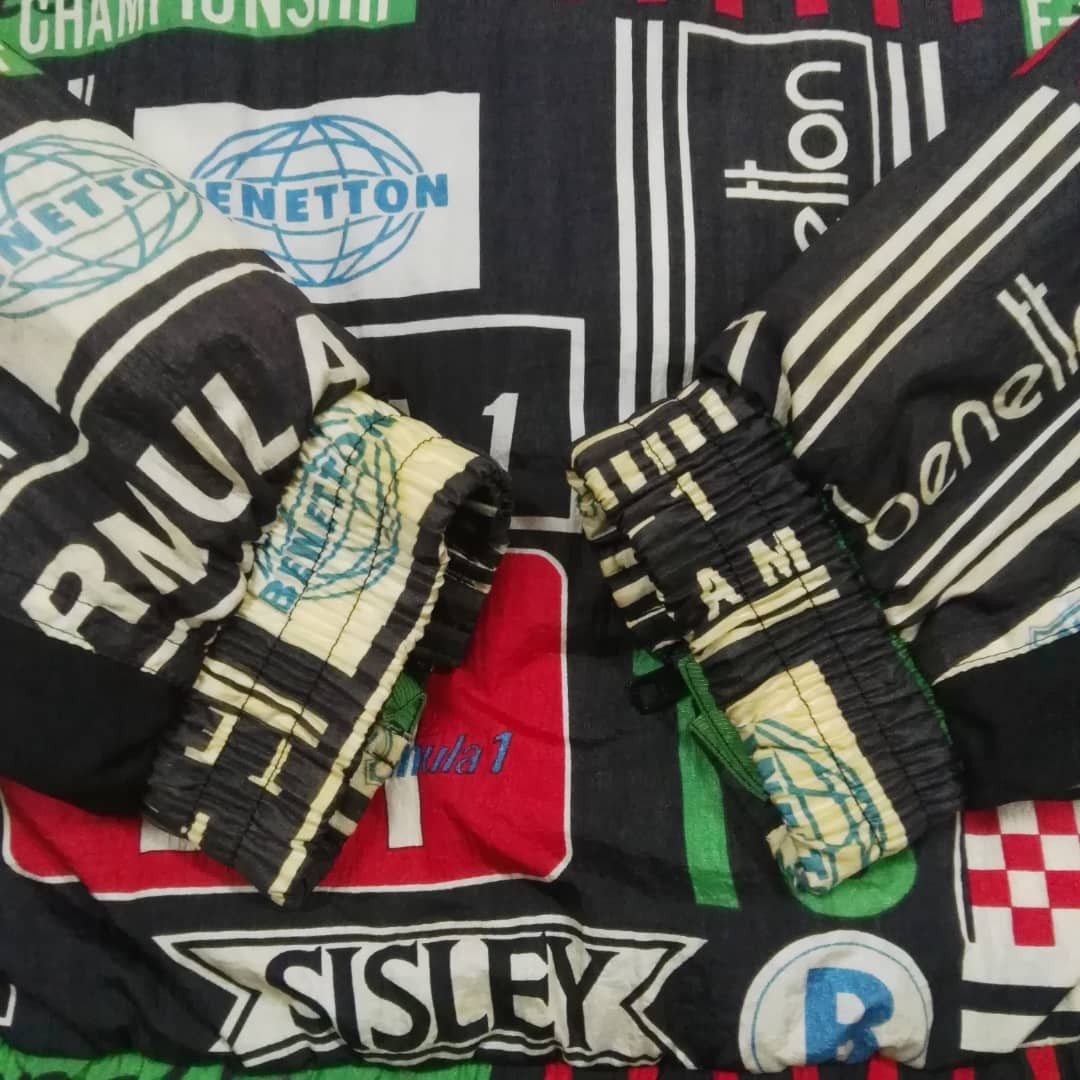 Benetton Vintage Benetton Formula 1 fullprint zipper jacket Size US M / EU 48-50 / 2 - 12 Thumbnail