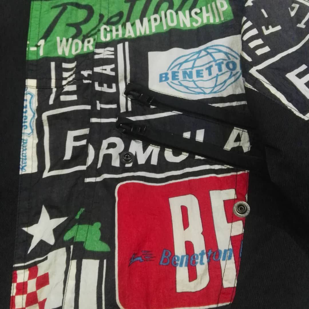 Benetton Vintage Benetton Formula 1 fullprint zipper jacket Size US M / EU 48-50 / 2 - 7 Thumbnail