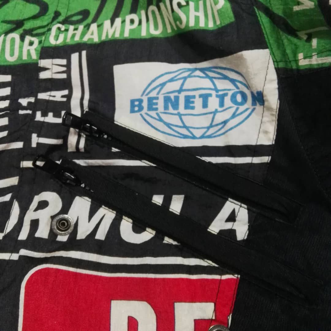 Benetton Vintage Benetton Formula 1 fullprint zipper jacket Size US M / EU 48-50 / 2 - 6 Thumbnail