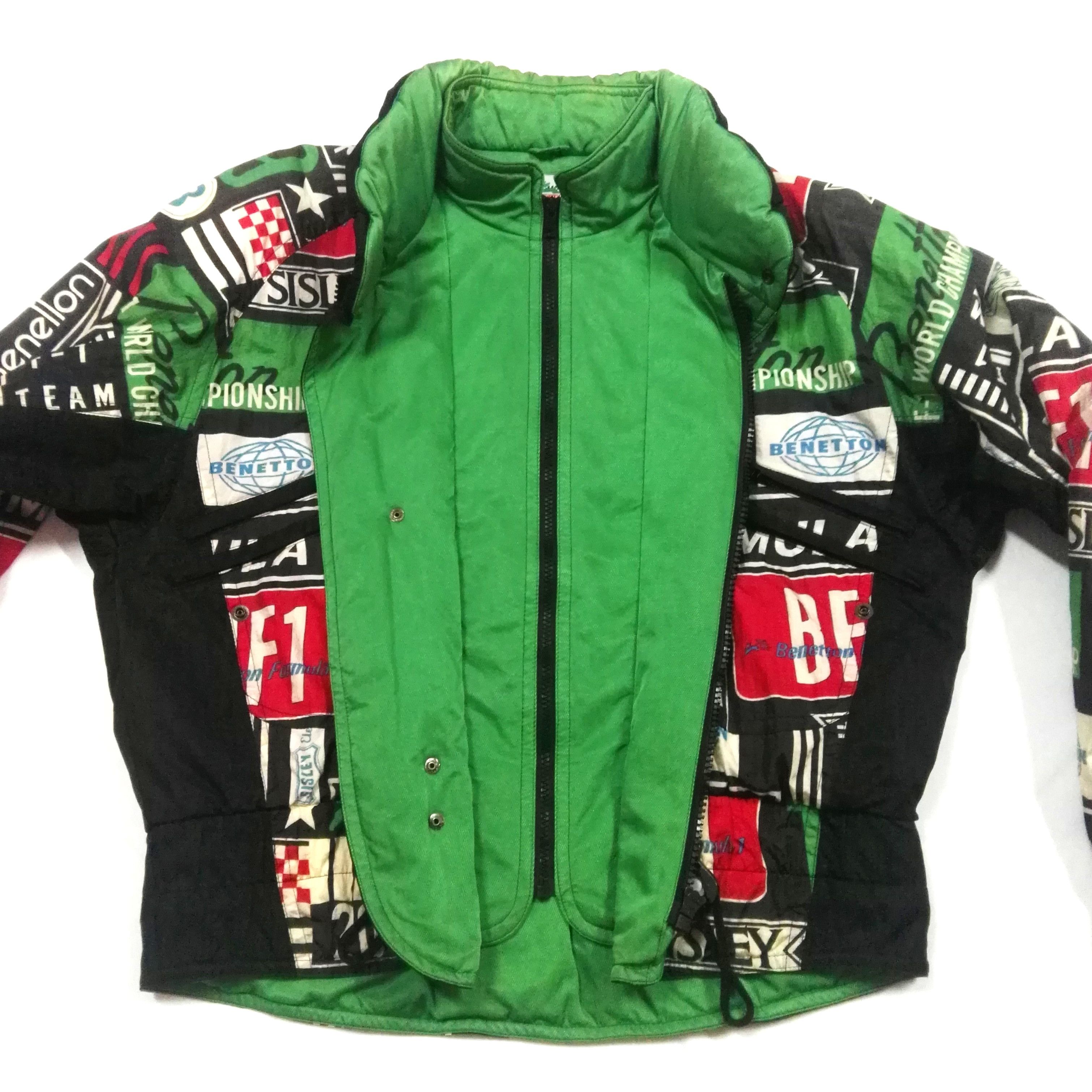 Benetton Vintage Benetton Formula 1 fullprint zipper jacket Size US M / EU 48-50 / 2 - 3 Thumbnail