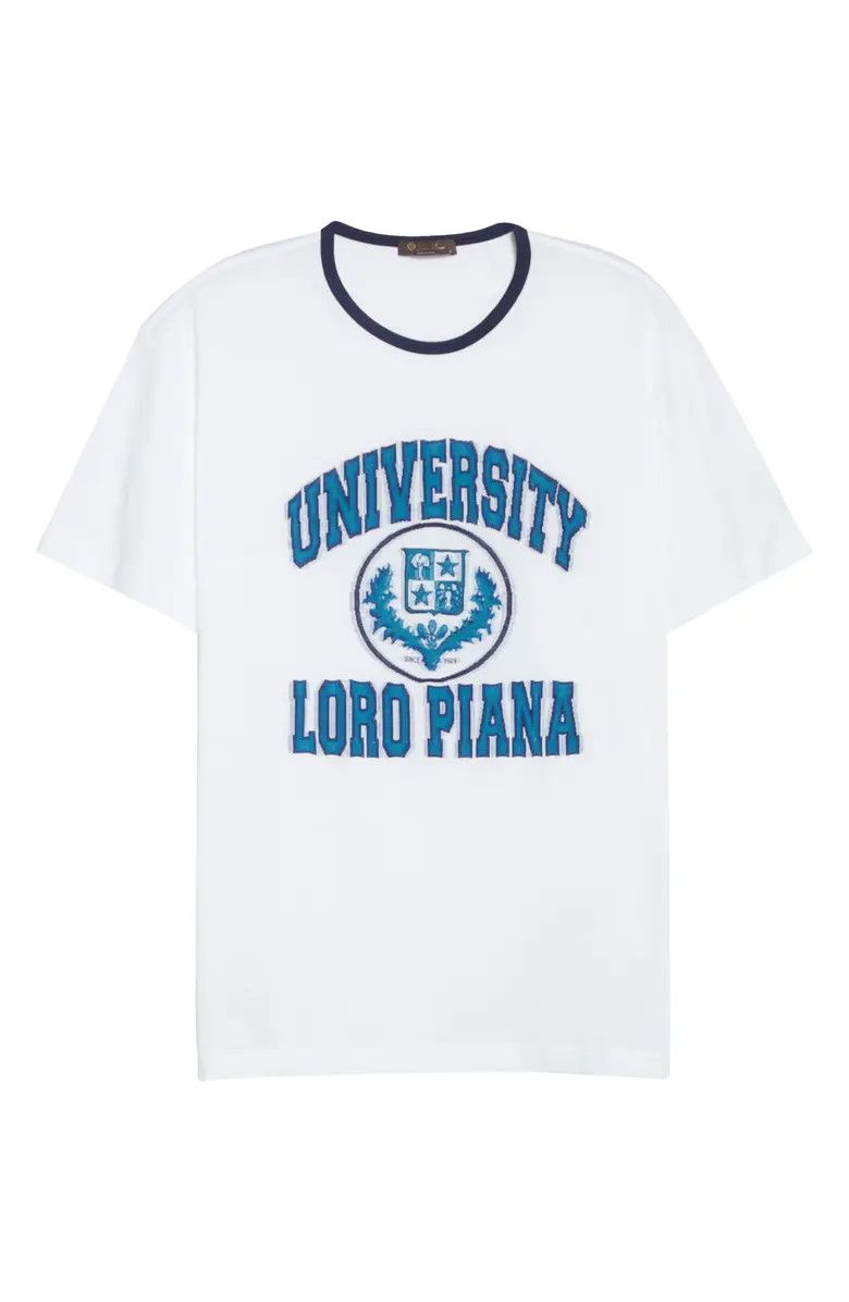 image of Loro Piana Lp University Kids Crew Neck In White (Size 2XL)