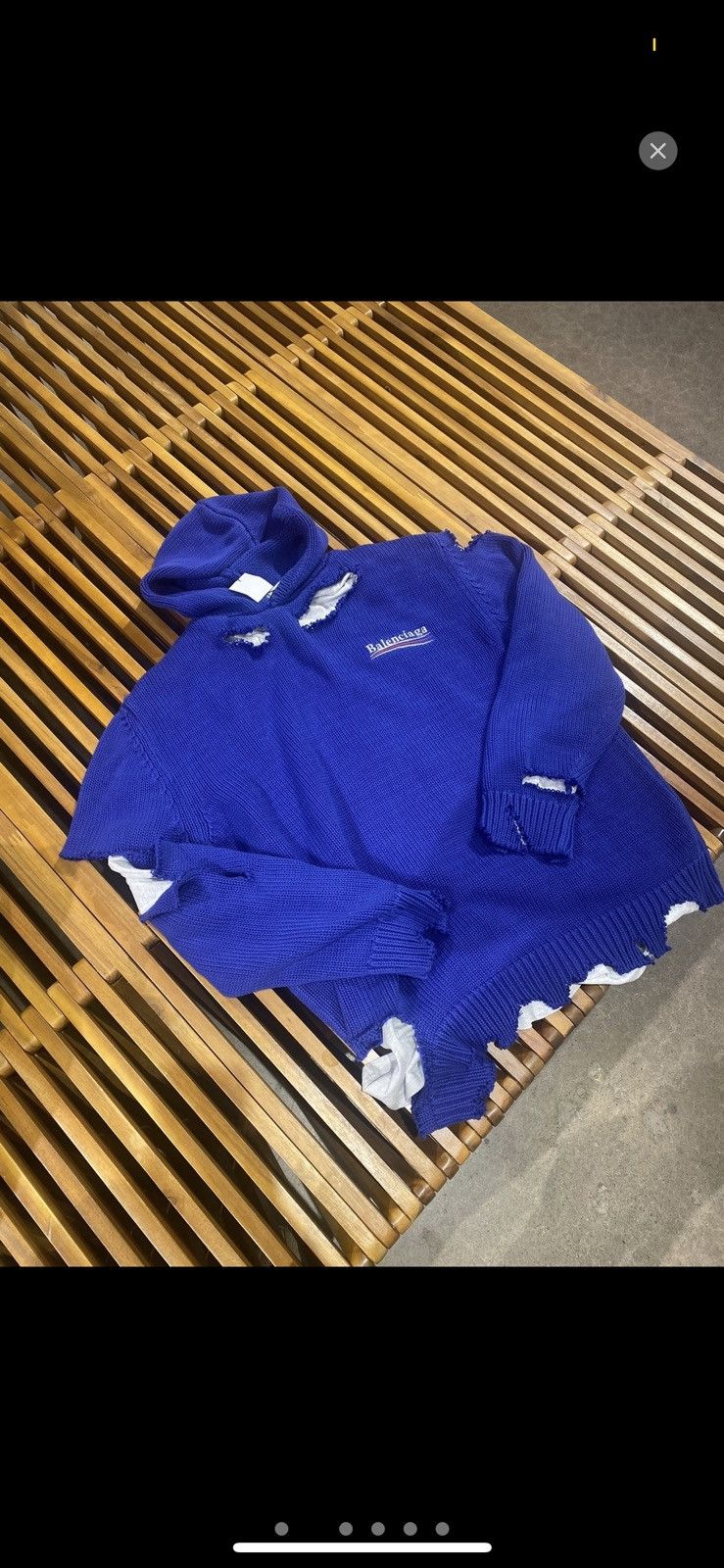 Balenciaga Balenciaga campaign destroyed knit hoodie Size US M / EU 48-50 / 2 - 2 Thumbnail