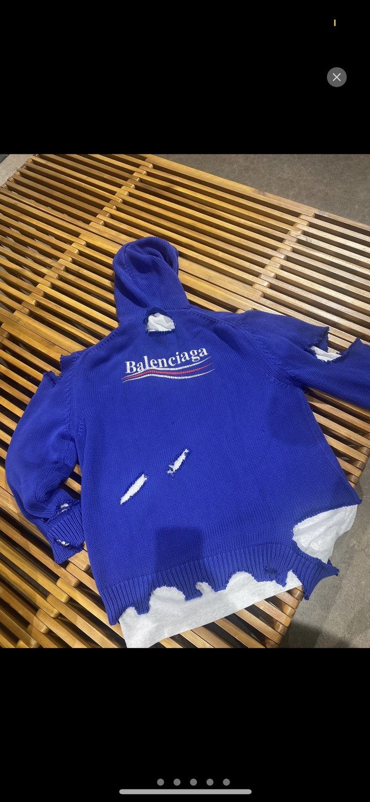 Balenciaga Balenciaga campaign destroyed knit hoodie Size US M / EU 48-50 / 2 - 1 Thumbnail