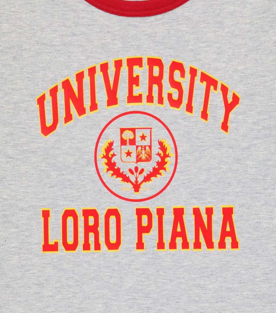Loro Piana FOR Kids / 8T / Logo cotton jersey T-shirt in Grey Size US XXL / EU 58 / 5 - 3 Thumbnail