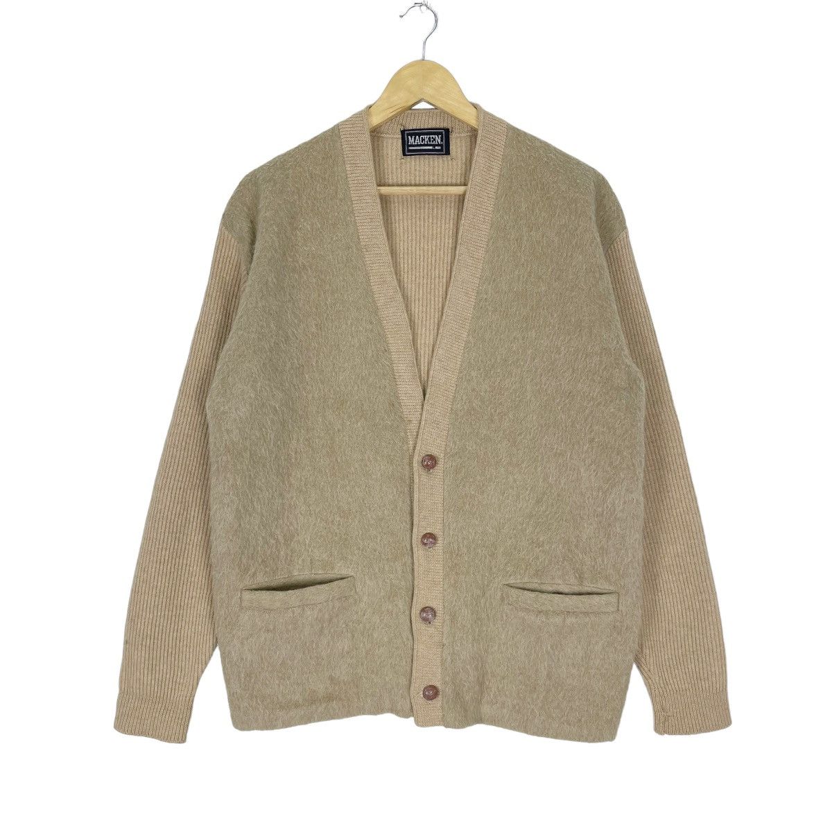 Unplugged Museum ☀️MACKEN CARDIGAN MOHAIR WOOL SWEATER LIKE KURT COBAIN Size US L / EU 52-54 / 3 - 3 Thumbnail
