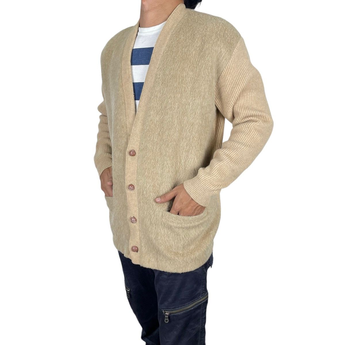 Unplugged Museum ☀️MACKEN CARDIGAN MOHAIR WOOL SWEATER LIKE KURT COBAIN Size US L / EU 52-54 / 3 - 2 Thumbnail