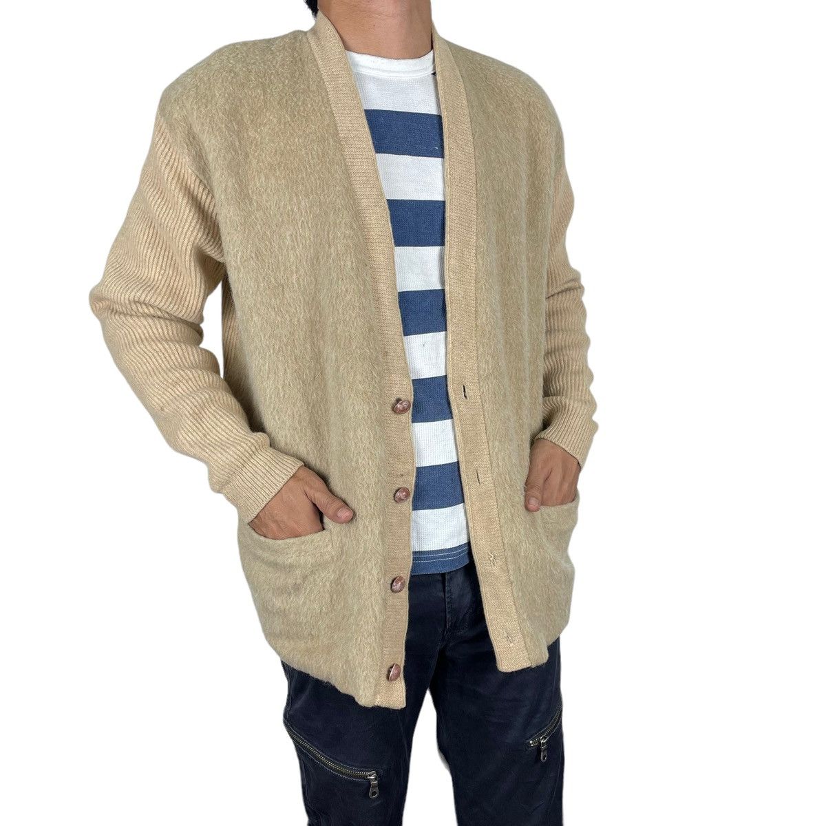 Unplugged Museum ☀️MACKEN CARDIGAN MOHAIR WOOL SWEATER LIKE KURT COBAIN Size US L / EU 52-54 / 3 - 1 Thumbnail