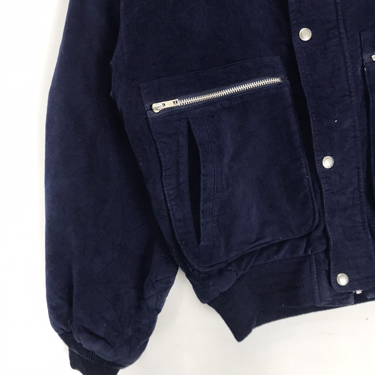 Chaps Ralph Lauren × Ralph Lauren 🔥Vtg Chaps Ralph Lauren Velvet Multi Zipper Bomber Style Size US S / EU 44-46 / 1 - 9 Thumbnail