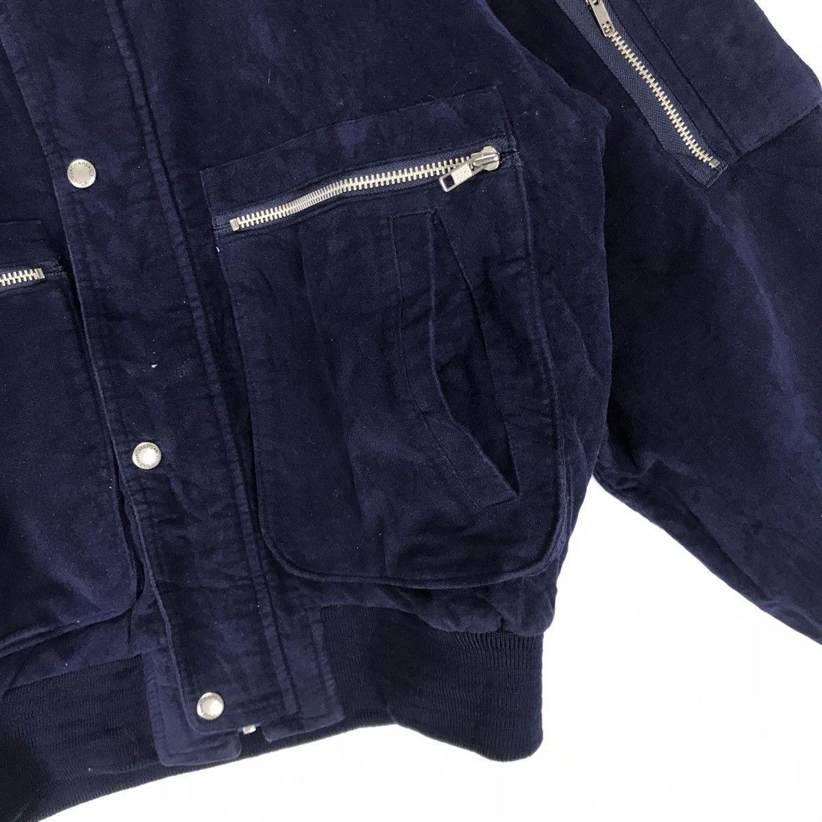 Chaps Ralph Lauren × Ralph Lauren 🔥Vtg Chaps Ralph Lauren Velvet Multi Zipper Bomber Style Size US S / EU 44-46 / 1 - 10 Thumbnail