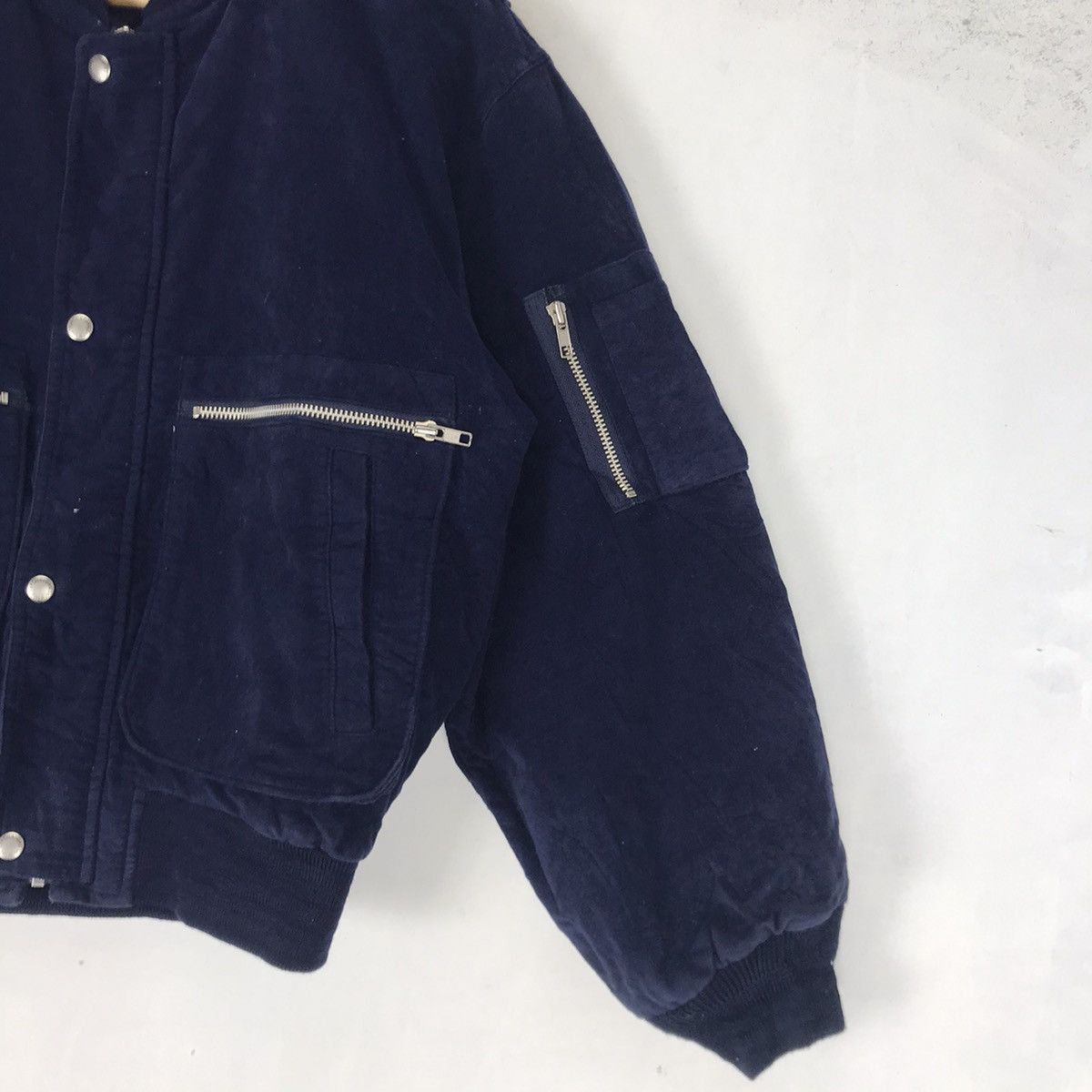 Chaps Ralph Lauren × Ralph Lauren 🔥Vtg Chaps Ralph Lauren Velvet Multi Zipper Bomber Style Size US S / EU 44-46 / 1 - 5 Thumbnail