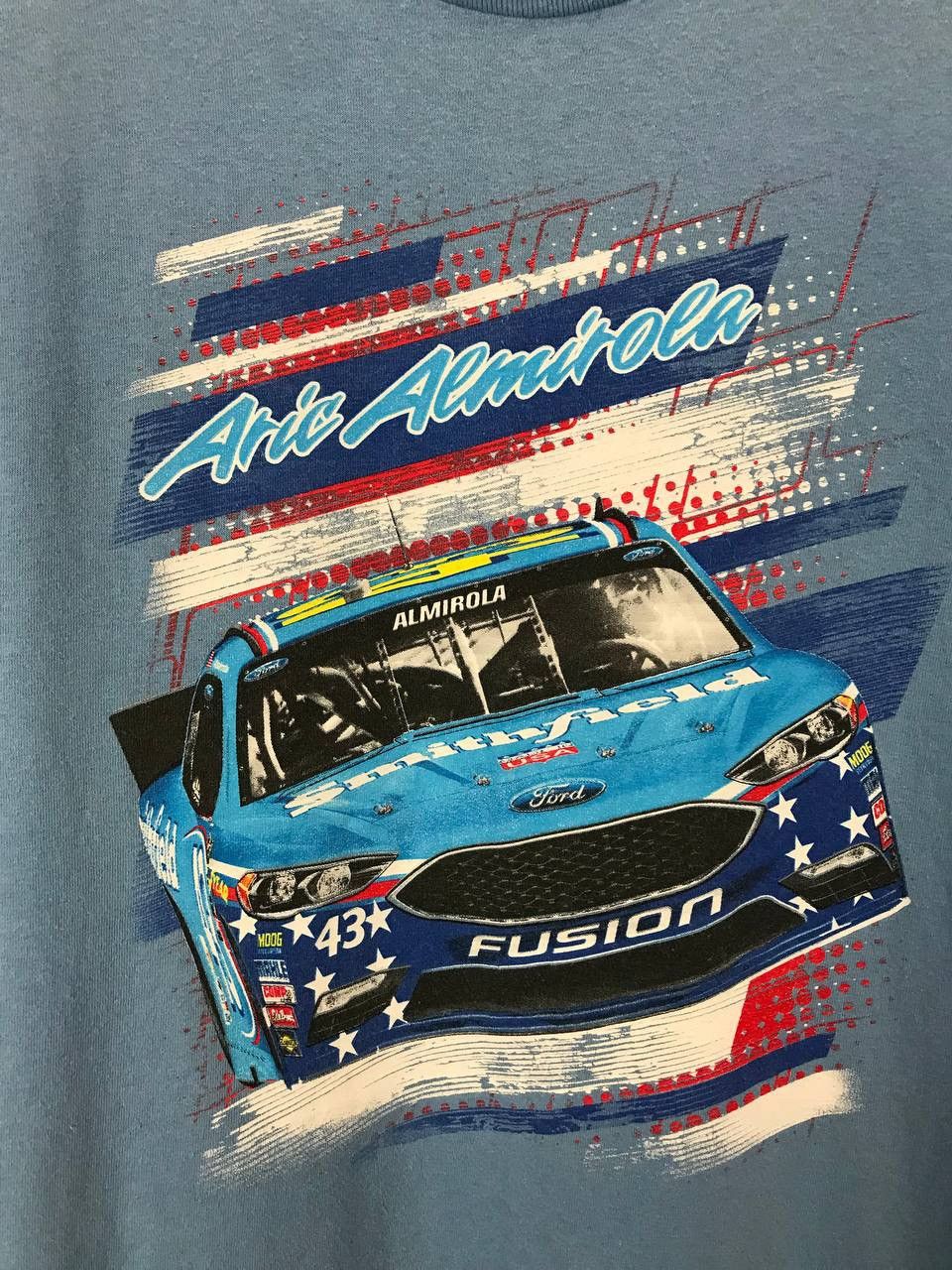 Ford × NASCAR NASCAR Aric Almirola Ford racing vintage overprinted tee Size US XL / EU 56 / 4 - 3 Thumbnail