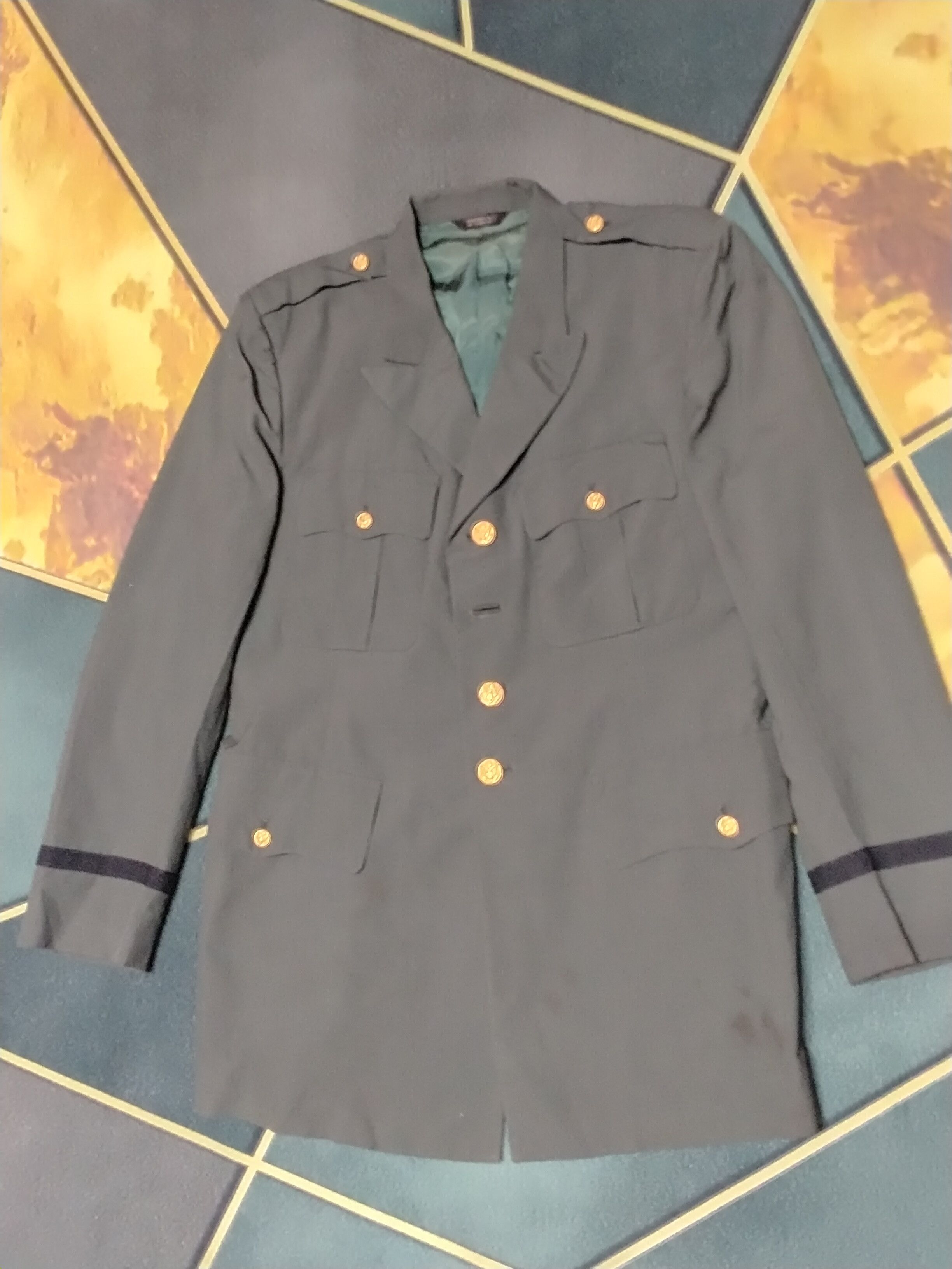 Vintage VINTAGE MILITARY BLAZER BY LEWIS UNIFORM CO. Size US M / EU 48-50 / 2 - 2 Thumbnail