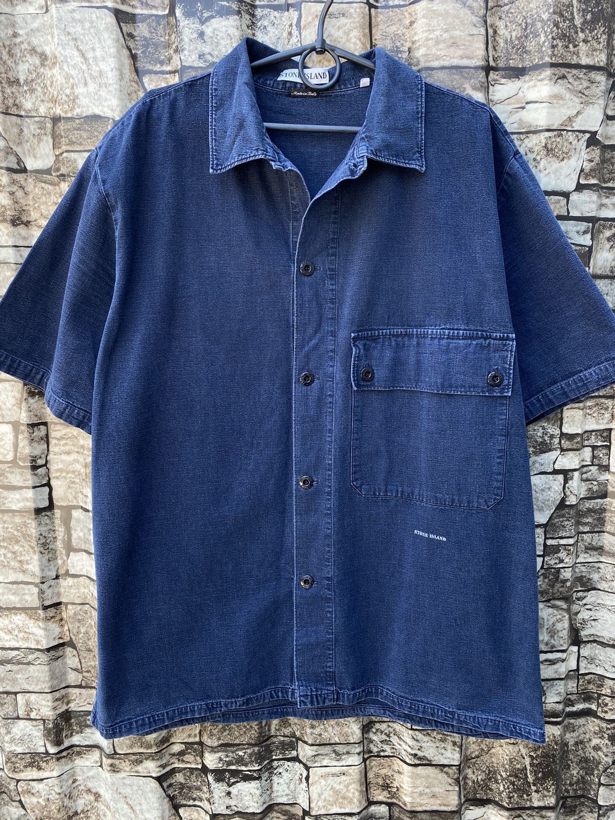 Mens Vintage Stone Island Shirts Button Ups Size XL rare