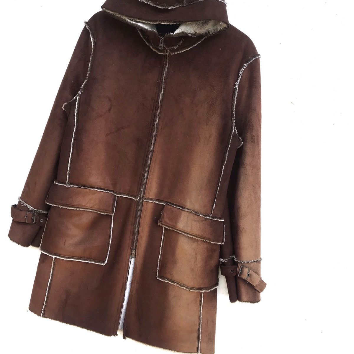 Genuine Leather Vintage Pazzo Custom Culture Leather Hoodie Zipper Jacket Size US S / EU 44-46 / 1 - 2 Thumbnail