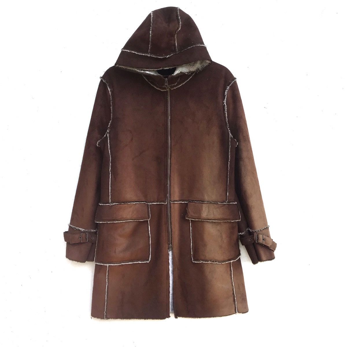 Genuine Leather Vintage Pazzo Custom Culture Leather Hoodie Zipper Jacket Size US S / EU 44-46 / 1 - 1 Thumbnail