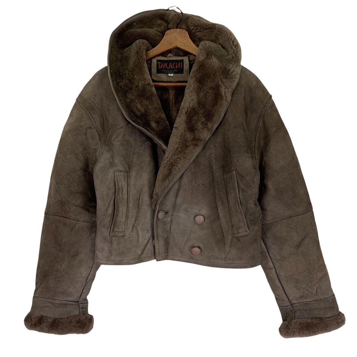 Branded Leather TAKACHI CROP TOP STYLE SHEARLING LEATHER JACKET Size US S / EU 44-46 / 1 - 1 Thumbnail