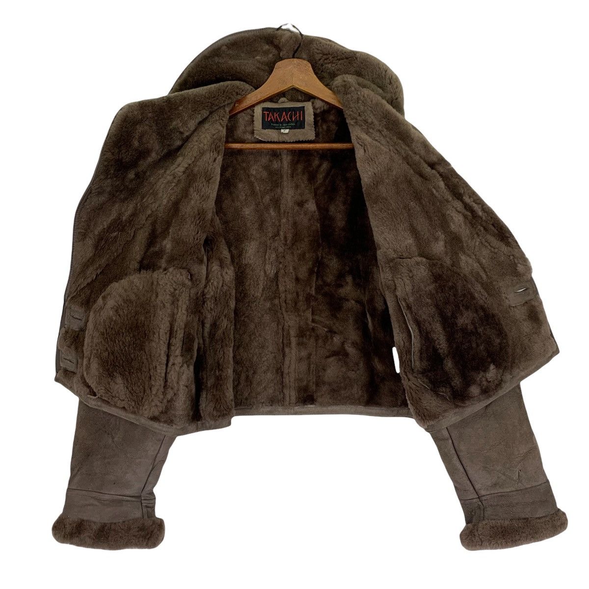 Branded Leather TAKACHI CROP TOP STYLE SHEARLING LEATHER JACKET Size US S / EU 44-46 / 1 - 5 Thumbnail