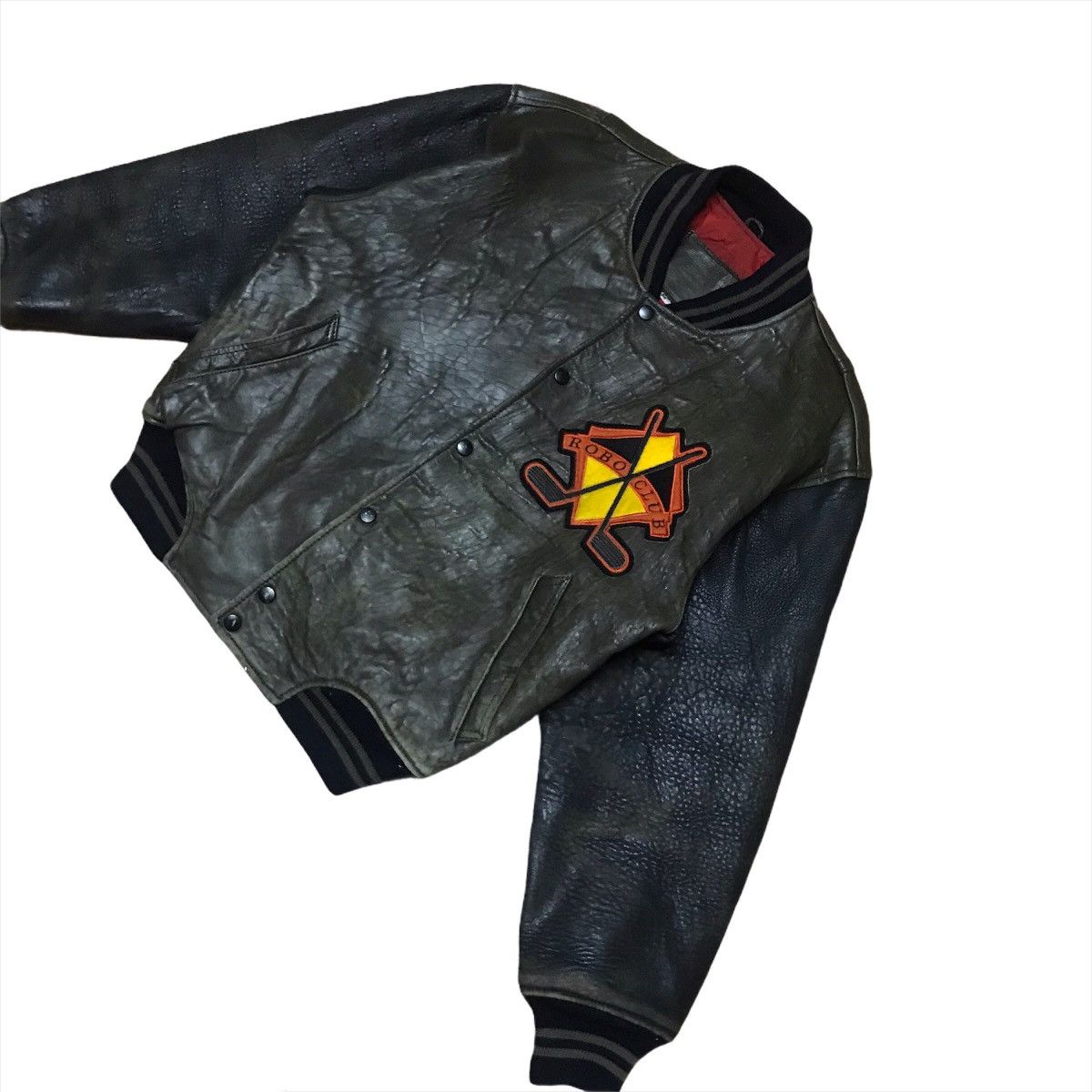 Genuine Leather Vintage Robo Club Varsity Leather Jacket Size US M / EU 48-50 / 2 - 4 Thumbnail