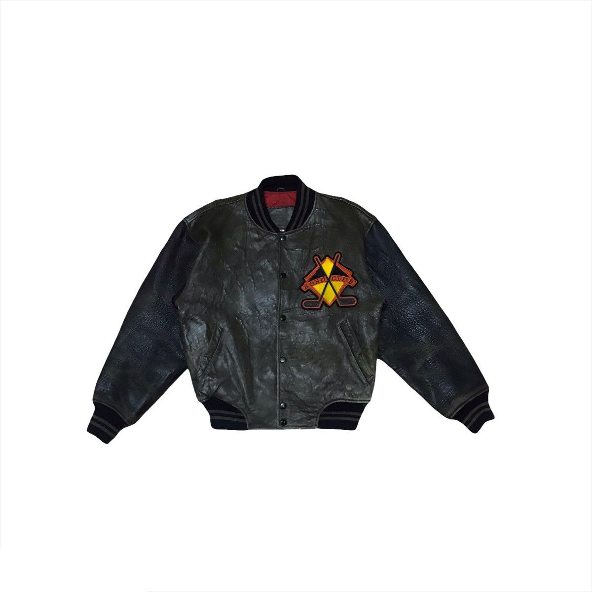 Genuine Leather Vintage Robo Club Varsity Leather Jacket Size US M / EU 48-50 / 2 - 1 Thumbnail