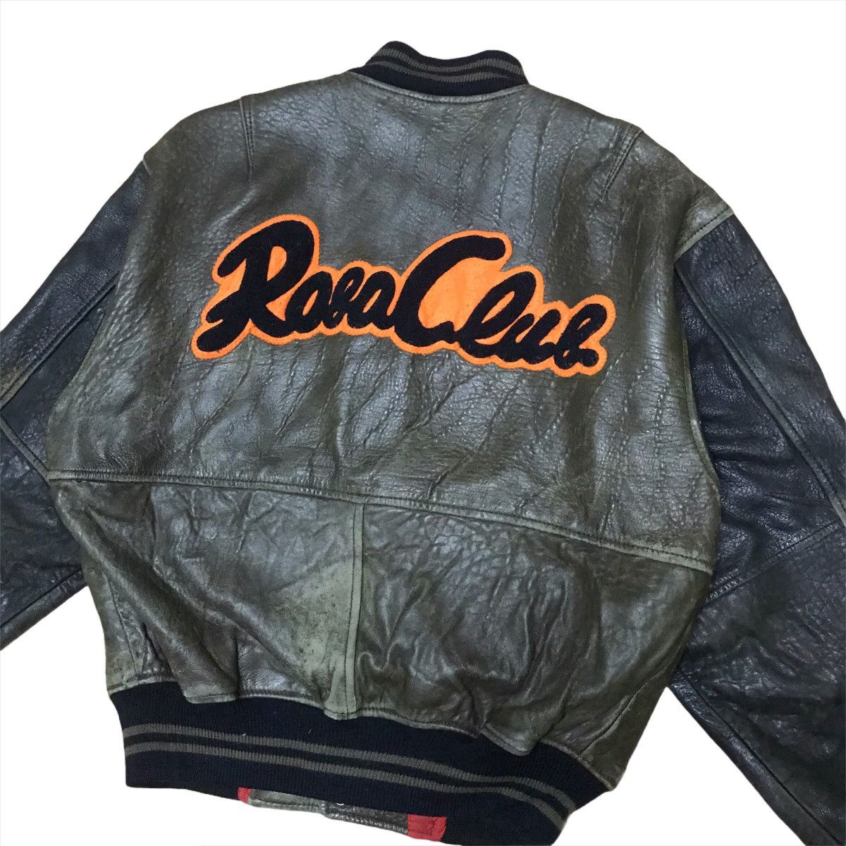 Genuine Leather Vintage Robo Club Varsity Leather Jacket Size US M / EU 48-50 / 2 - 8 Thumbnail