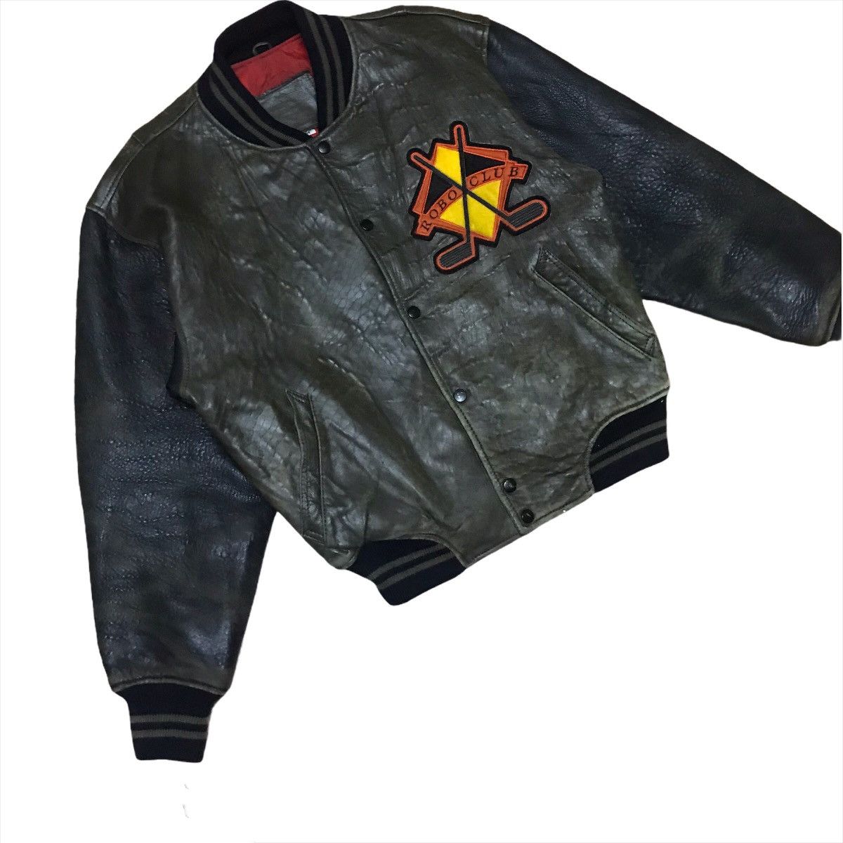 Genuine Leather Vintage Robo Club Varsity Leather Jacket Size US M / EU 48-50 / 2 - 3 Thumbnail