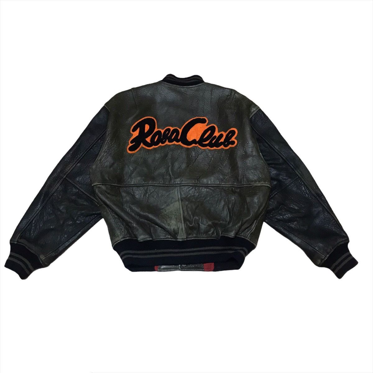 Genuine Leather Vintage Robo Club Varsity Leather Jacket Size US M / EU 48-50 / 2 - 7 Thumbnail