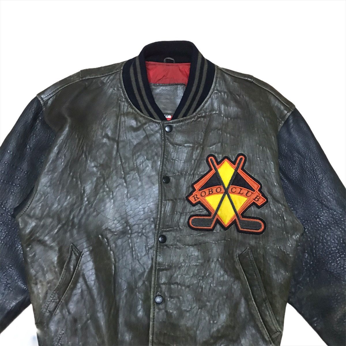 Genuine Leather Vintage Robo Club Varsity Leather Jacket Size US M / EU 48-50 / 2 - 5 Thumbnail
